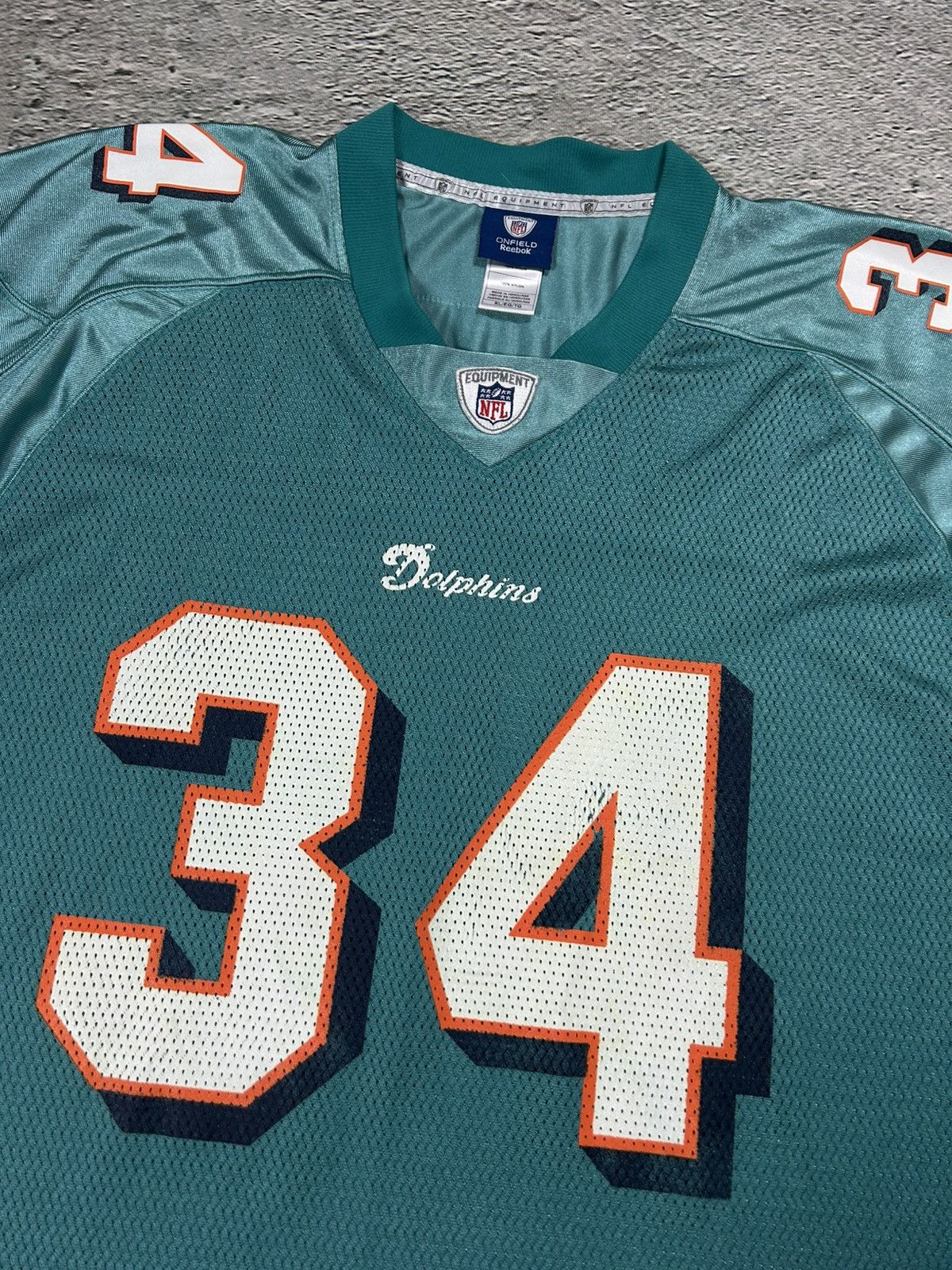 NFL Ricky Williams #34 Miami Dolphins NFL Jersey Reebok Size US XL / EU 56 / 4 - 2 Thumbnail