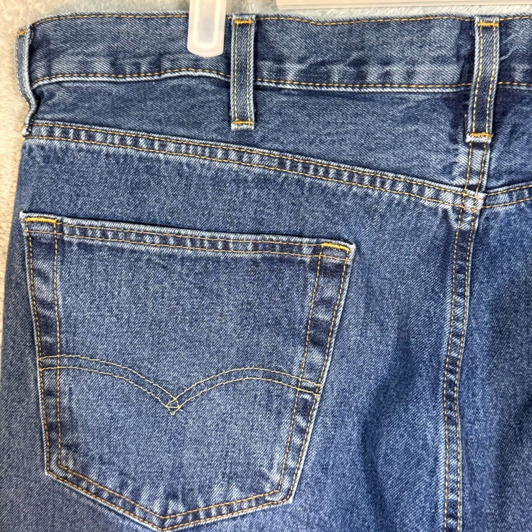 Levi's Levi’s 550 Jeans Men’s 42x30 Blue Denim Medium Wash Relaxed Fit Straight Leg Jeans Size US 42 / EU 58 - 6 Thumbnail