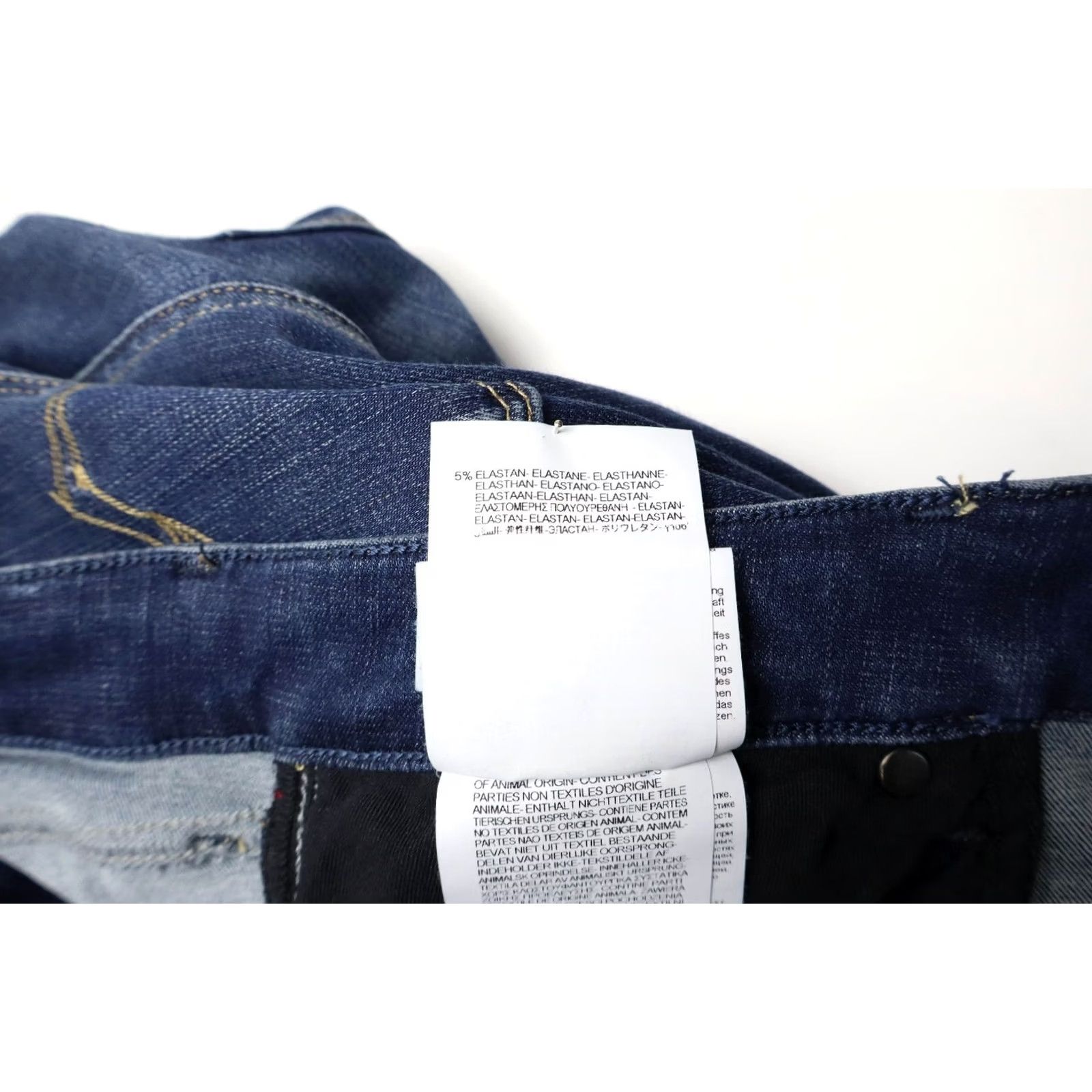 Replay Replay Luz Jeans Women's W29/L32 Fade Effect Whiskers Zip Fly Stretch Blue Jeans Size 29" - 7 Thumbnail