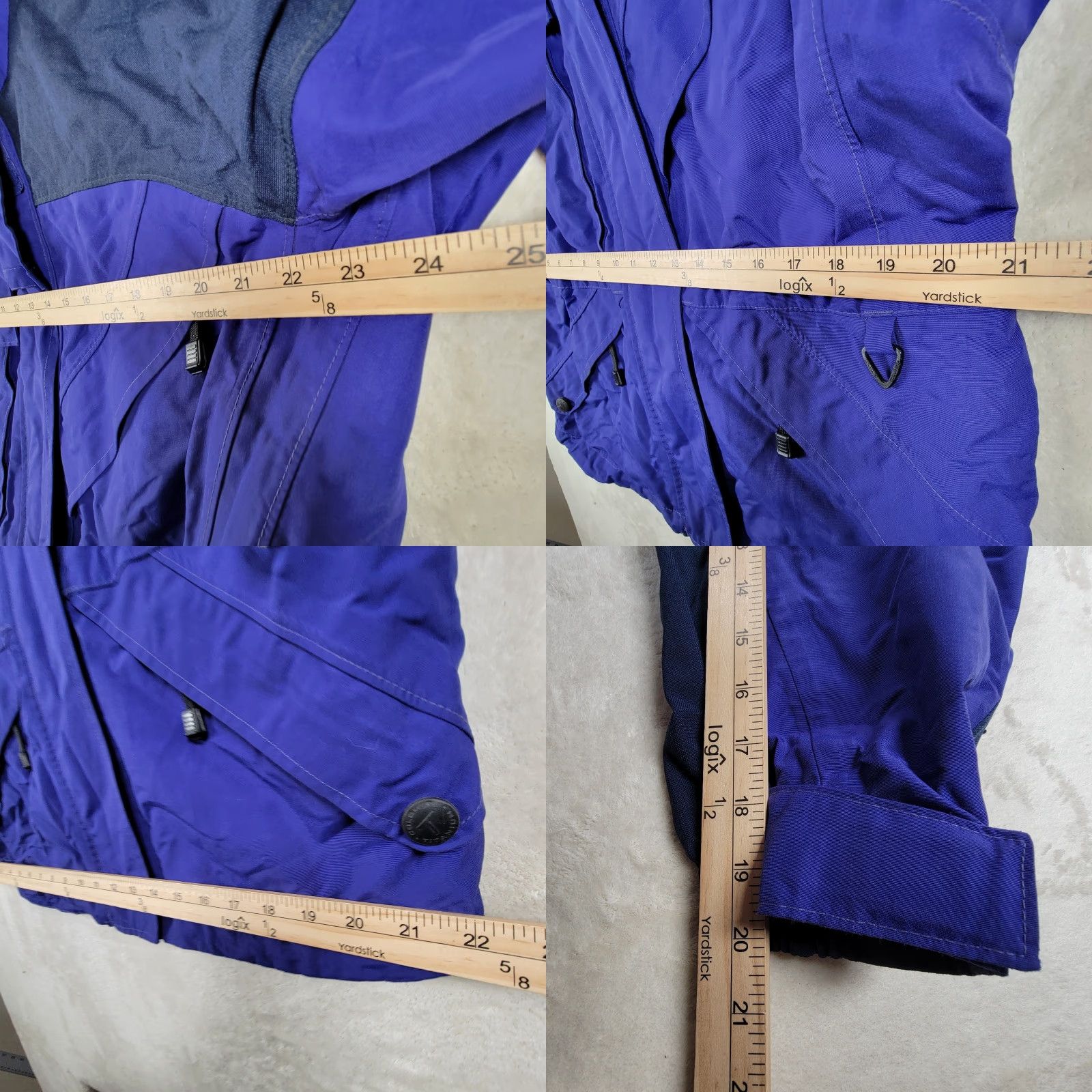Vintage Columbia Titanium Womens Jacket L Omnitech Waterproof Blue Black Zip Hooded Pockets Size L / US 10 / IT 46 - 8 Thumbnail