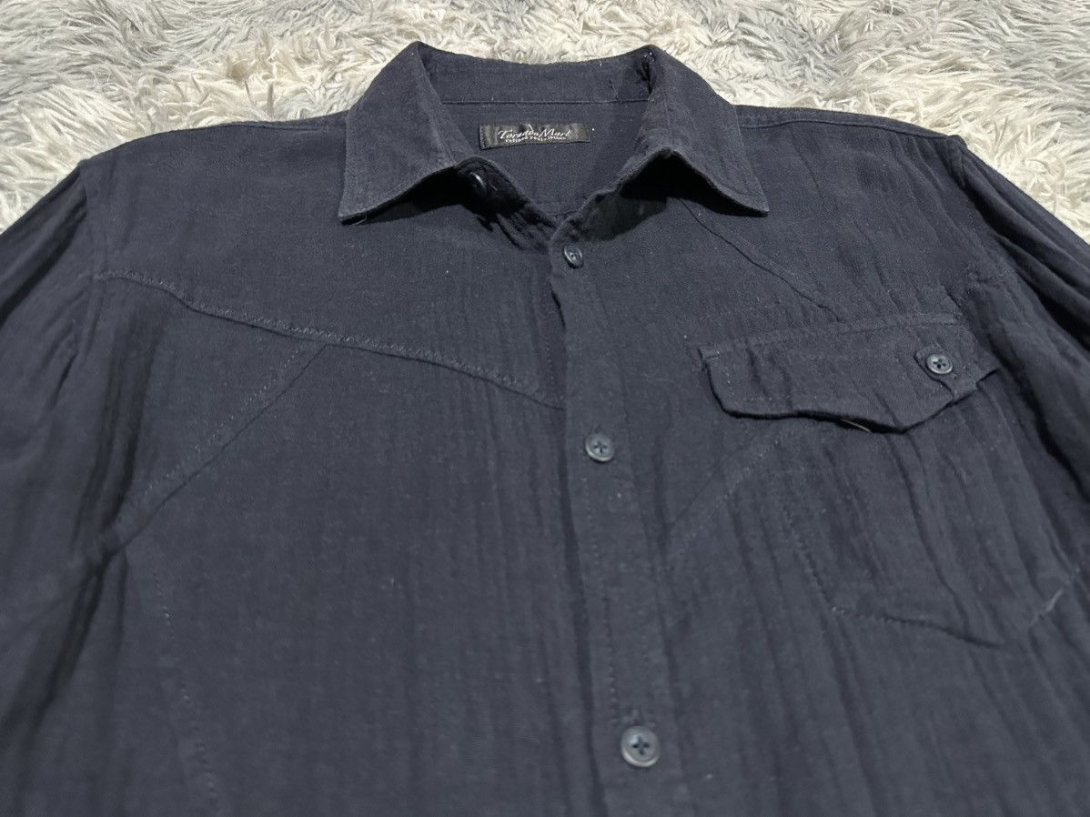 Tornado Mart 🔥Sick Y2K Tornado Mart Asymmetric Patchwork Linen Shirt Size US M / EU 48-50 / 2 - 3 Thumbnail