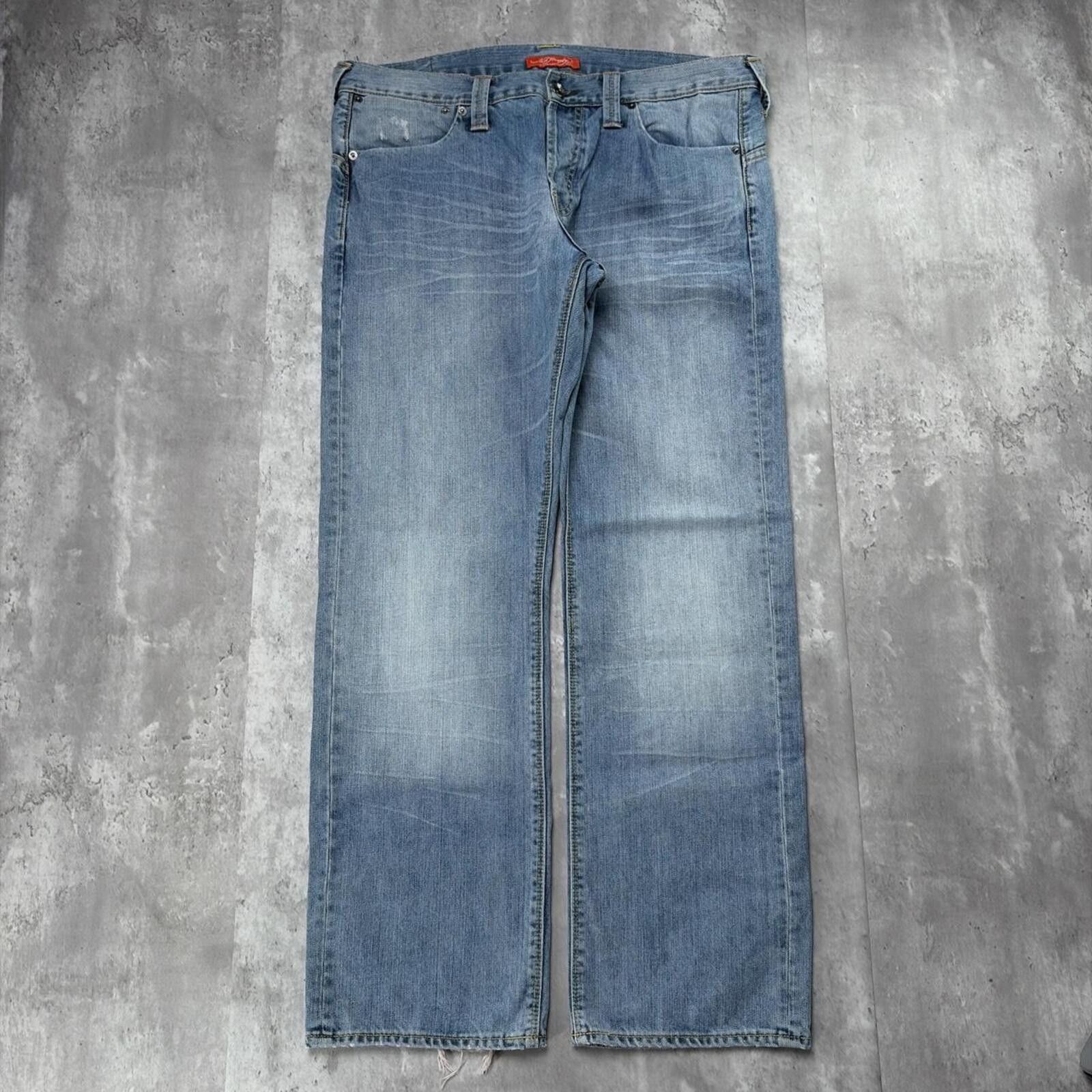 Ed Hardy Y2K Light Wash Ed Hardy Grunge Straight Denim Jeans Size US 36 / EU 52 - 2 Thumbnail