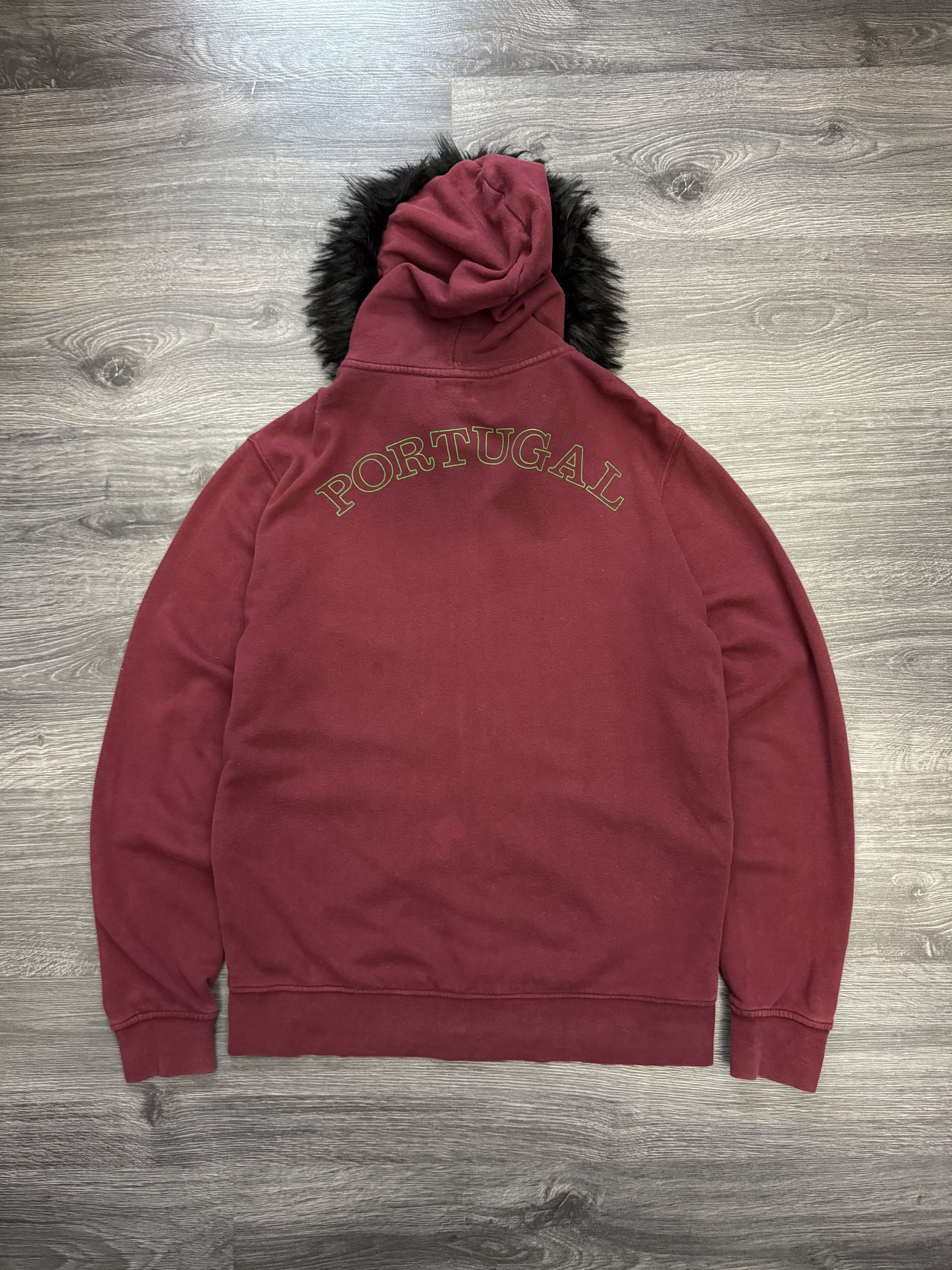 Vintage Vintage Y2K Portugal National Team Zipper Fur hoodie Size US L / EU 52-54 / 3 - 3 Thumbnail