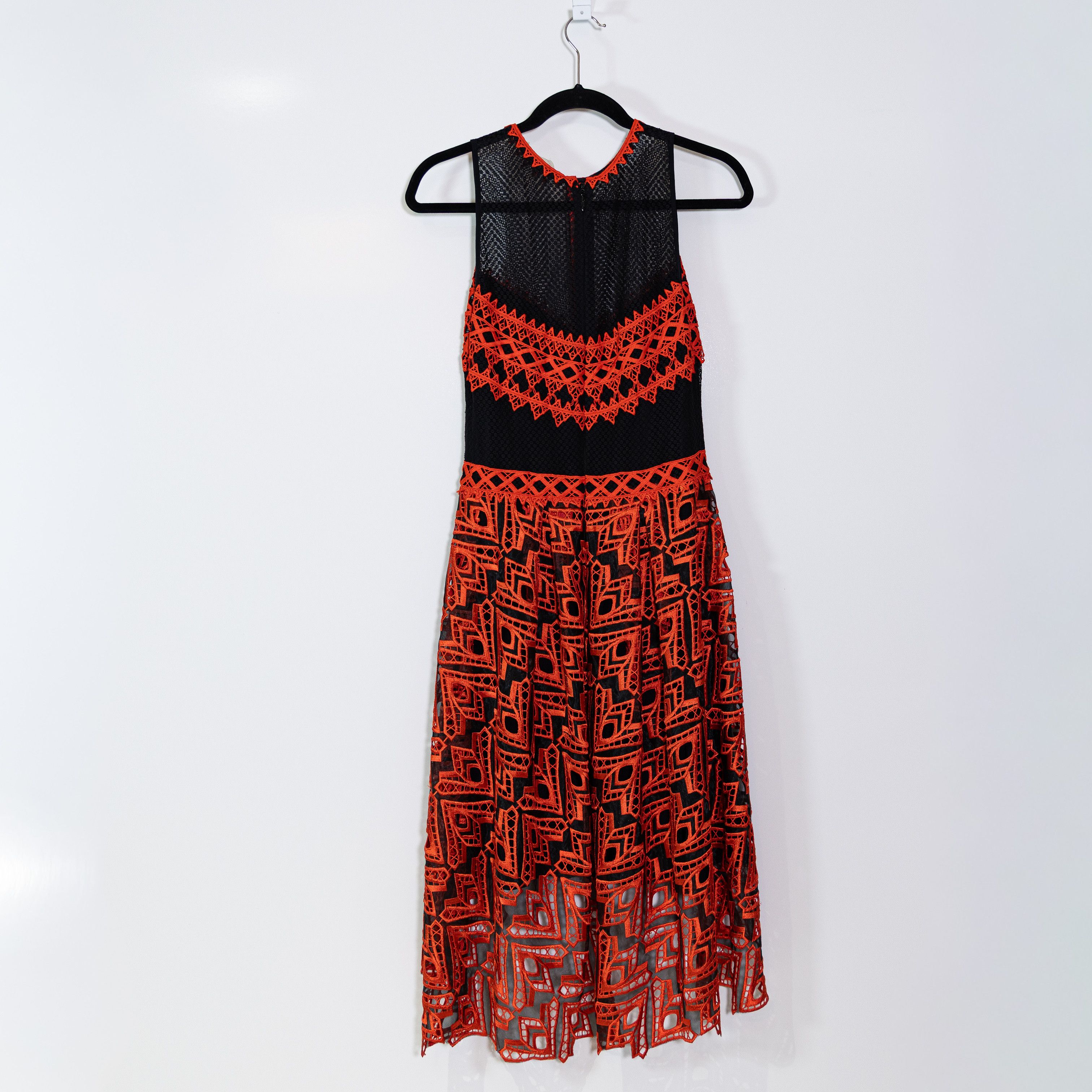 Jonathan Simkhai Jonathan Simkhai Red Black Lace Semi Sheer Size M / US 6-8 / IT 42-44 - 4 Thumbnail