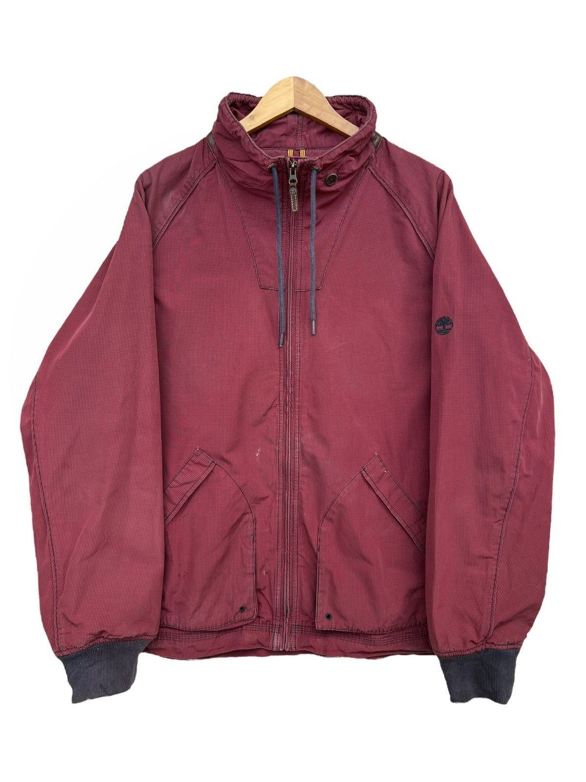 Vintage Timberland Leather Multipocket Zipup Jacket