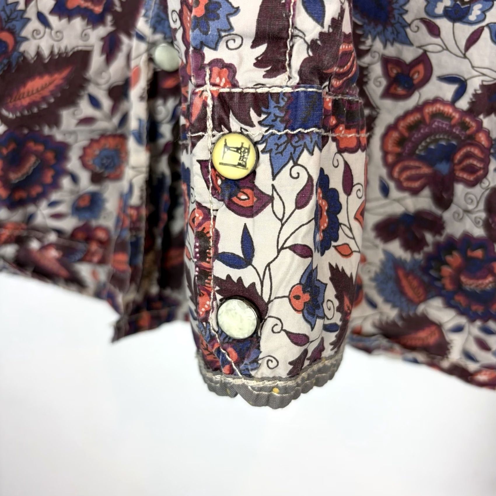Scotch & Soda Scotch & Soda Shirt Mens M Floral Western Button-Up Beige Cotton Long Sleeve Casual Size US M / EU 48-50 / 2 - 5 Thumbnail