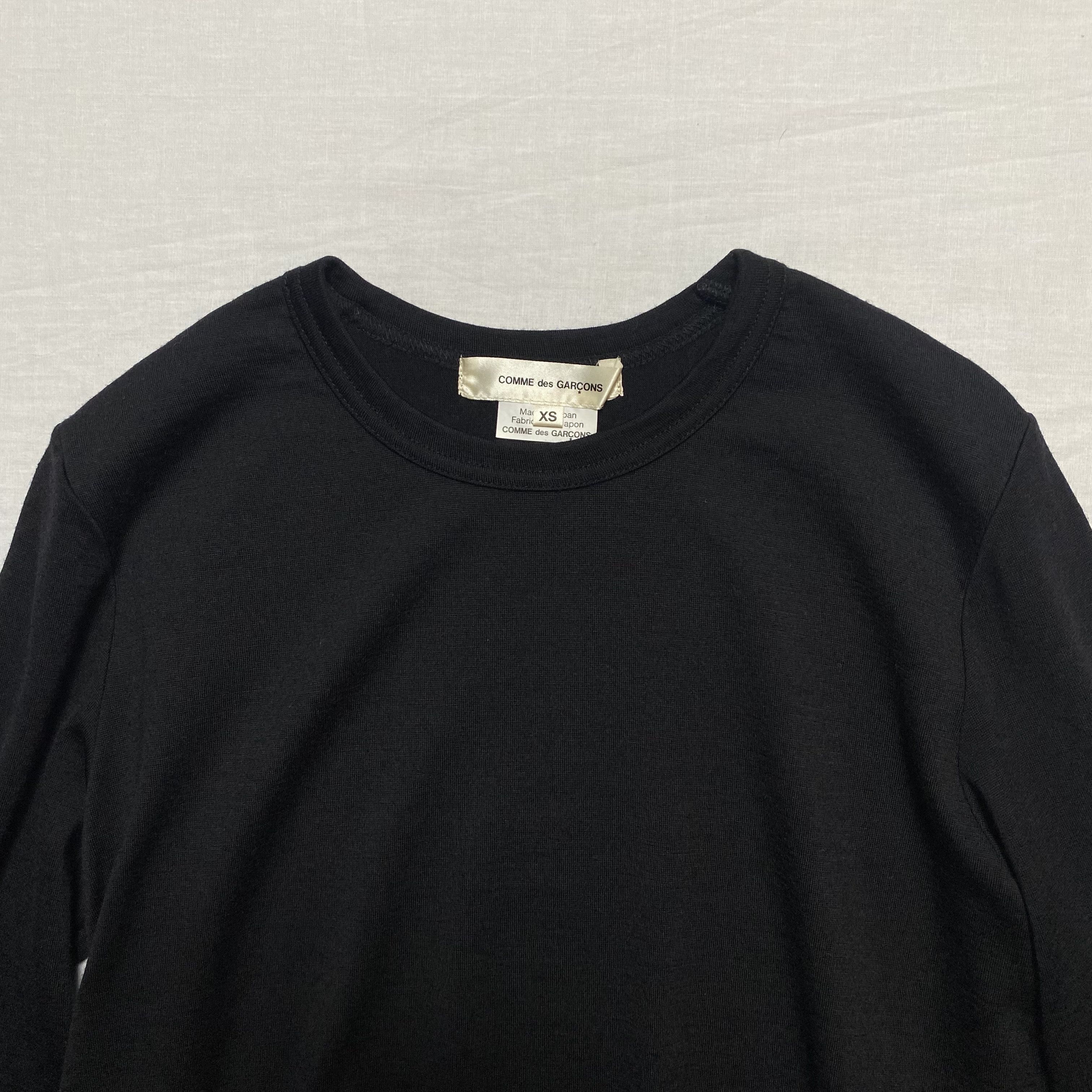 Comme des Garcons × Junya Watanabe Comme des Garçons Asymmetric 3D Black Wool Top Size S / US 4 / IT 40 - 3 Thumbnail