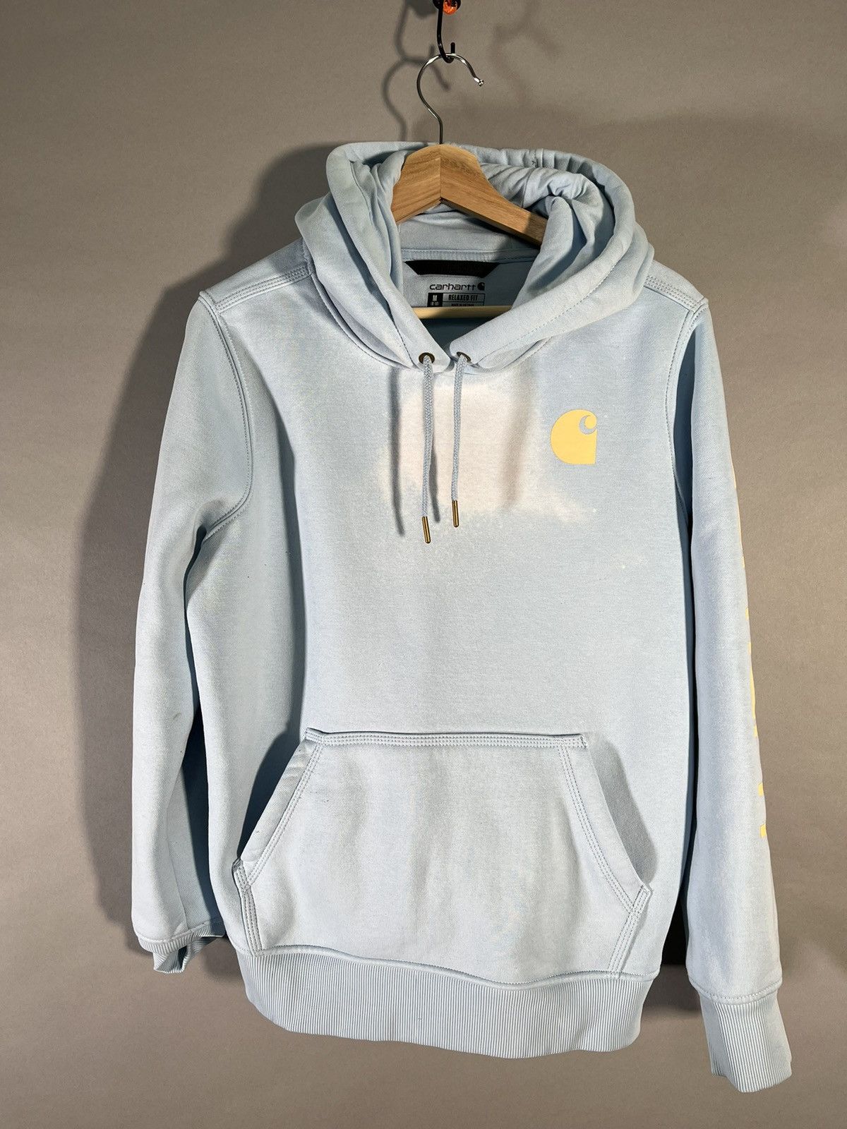 Carhartt × Carhartt Wip Light Blue Faded Carhartt Hoodie Size M / US 6-8 / IT 42-44 - 1 Thumbnail