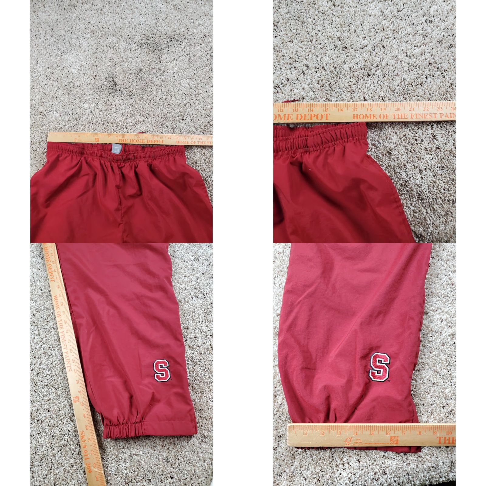 Nike VINTAGE Nike Track Pants XL Mens Red Stanford University Straight Leg Baggy Y2K Size US 36 / EU 52 - 8 Thumbnail