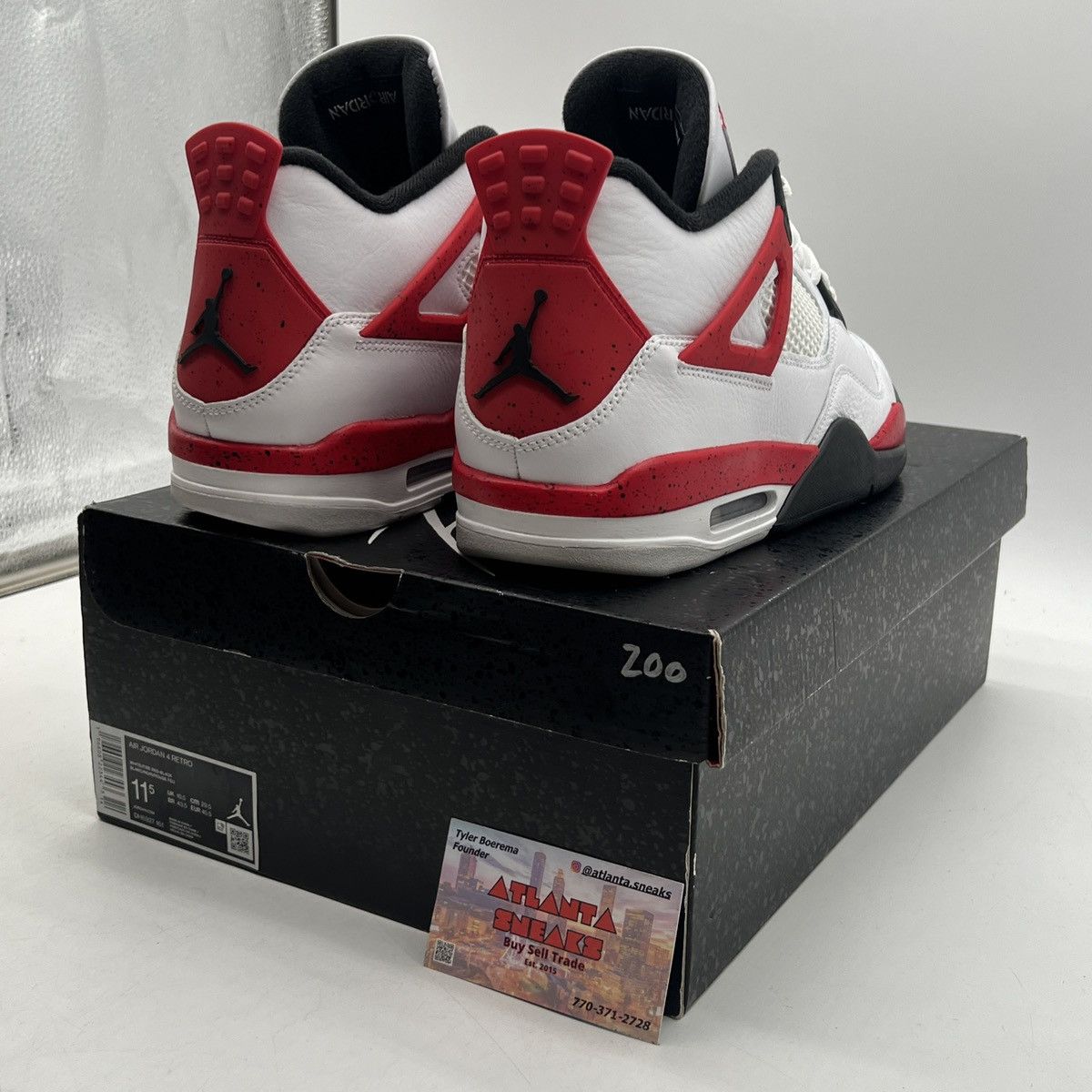 Jordan Brand Air Jordan 4 red cement Size US 11.5 / EU 44-45 - 5 Thumbnail