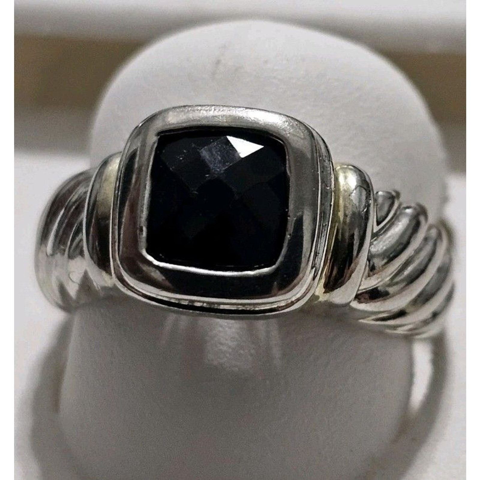 Other Black Stone Sterling Silver 925 Ring Size 8 Size ONE SIZE - 5 Thumbnail