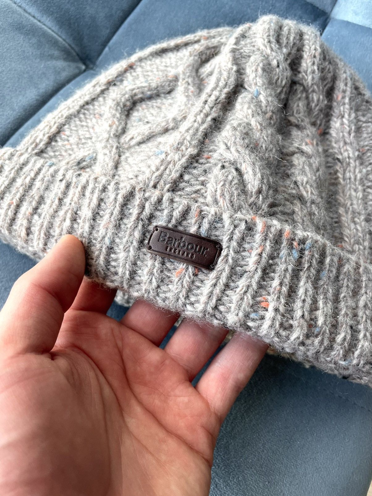 Barbour Barbour England Cable Knit Wool Blend Beanie Hat Size ONE SIZE - 3 Thumbnail