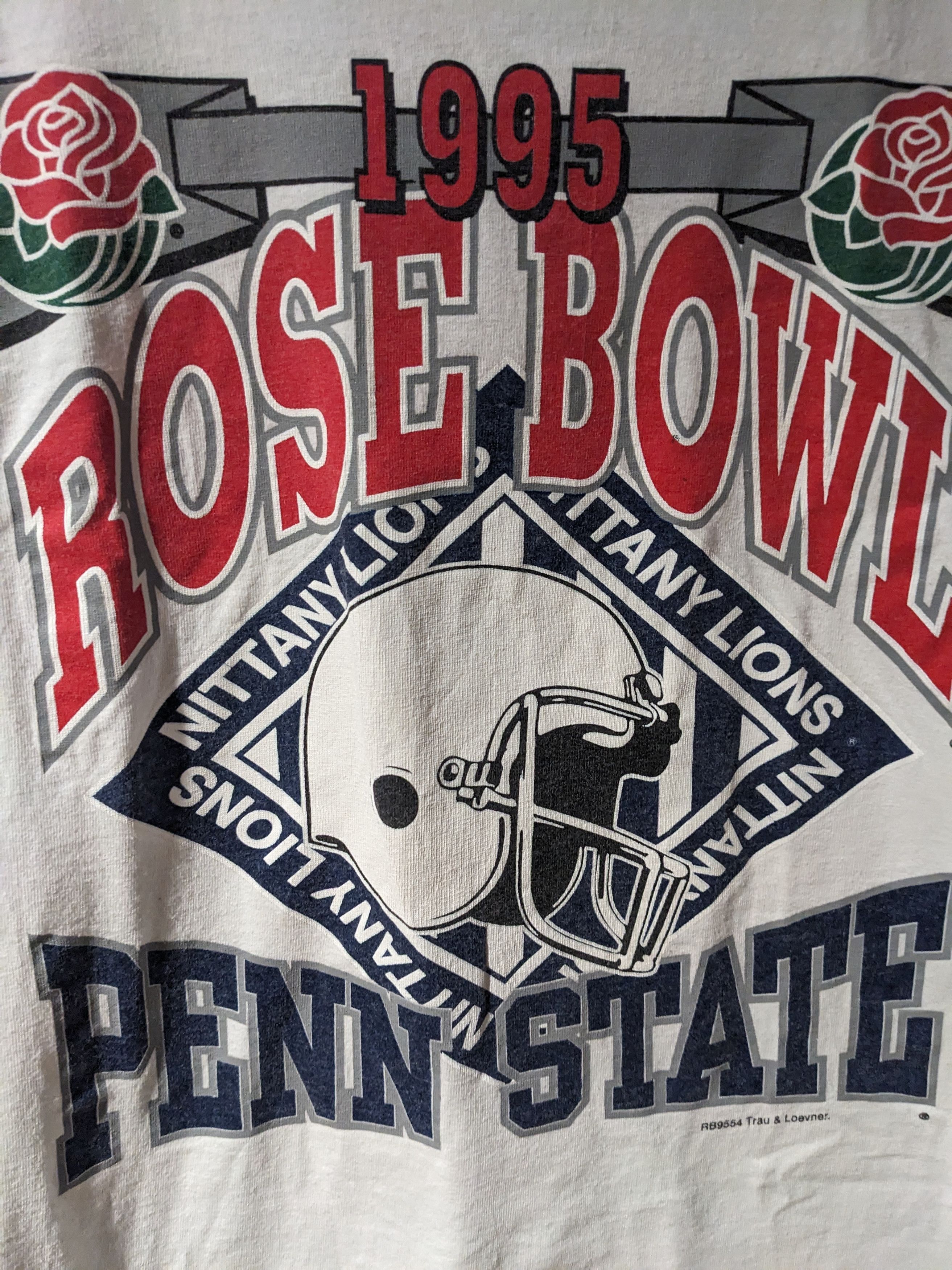 Vintage Vintage 1995 Penn State Rose Bowl College Football T-Shirt Size US XXL / EU 58 / 5 - 2 Thumbnail