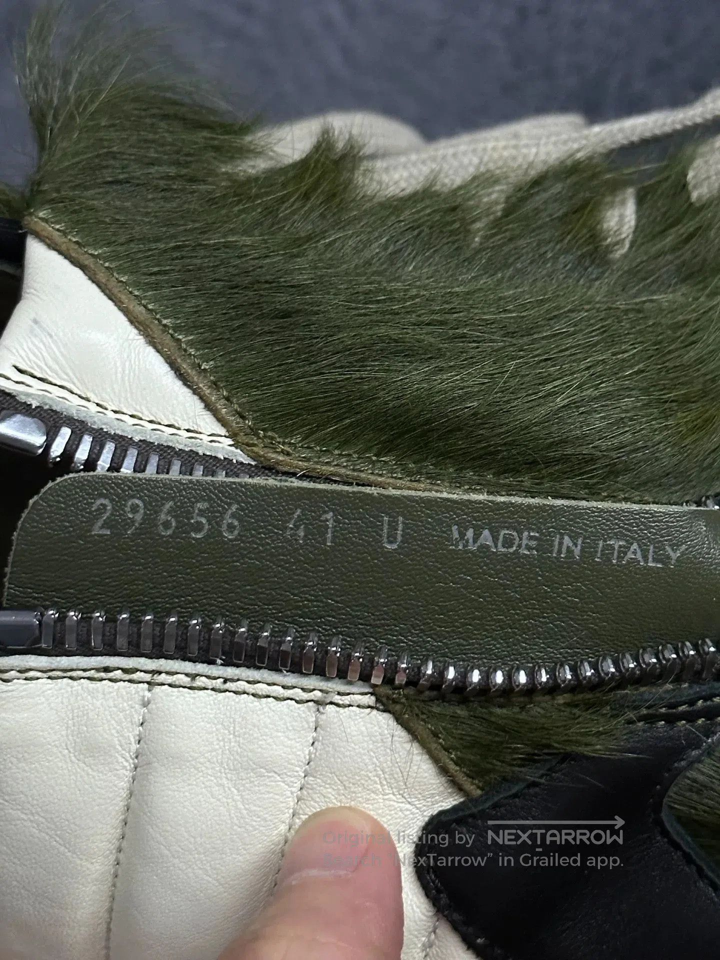 Rick Owens Rick Owens Green Fur Sneakers size 41. Size US 8 / EU 41 - 9 Thumbnail