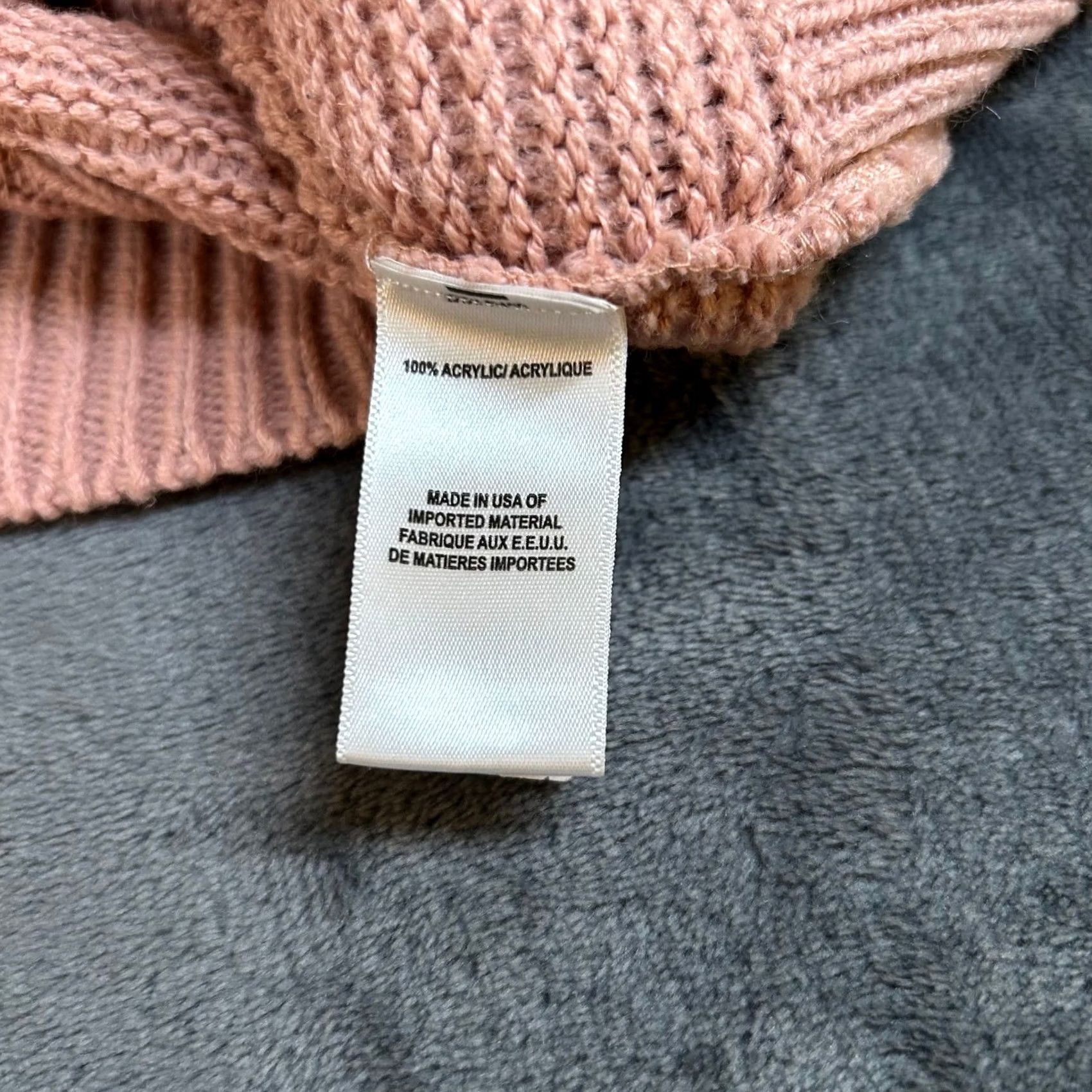 Express Express Shaker Knit Sweater Womens Small Pink Relaxed Raglan Sleeve Size S / US 4 / IT 40 - 4 Thumbnail