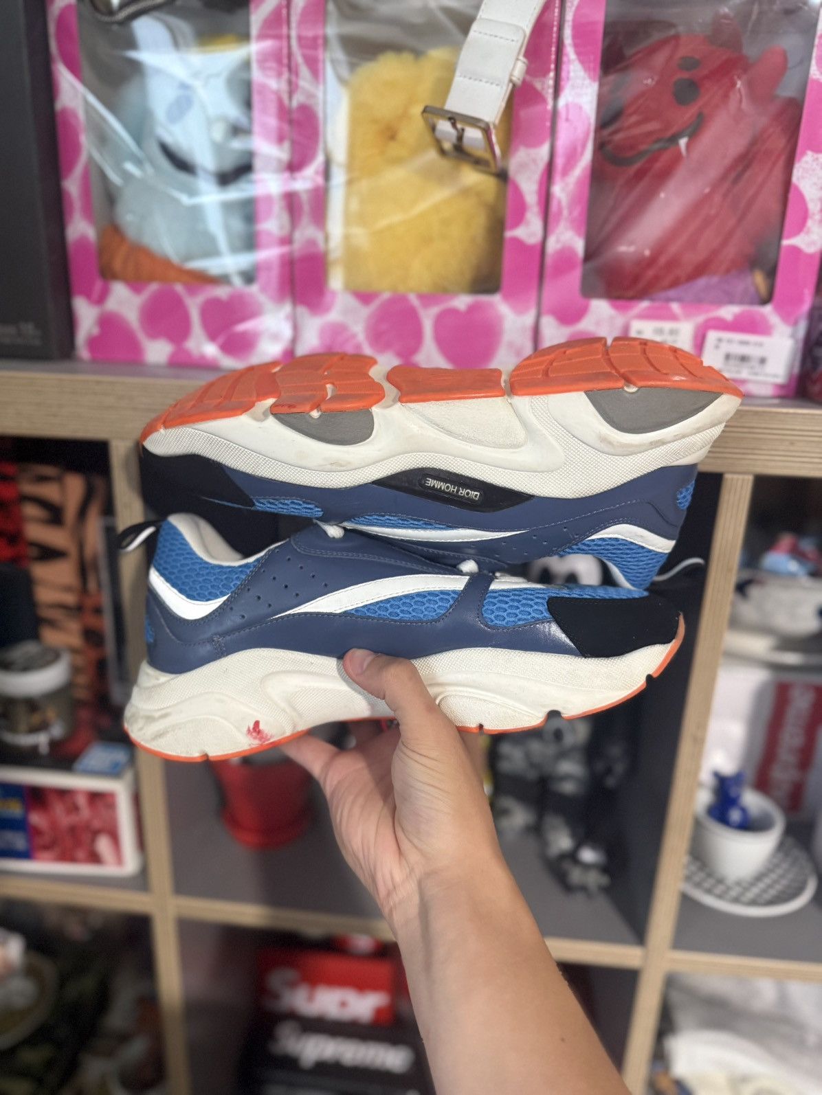 Dior Dior Homme B22 Navy/Orange Sneaker Size US 8.5 / EU 41-42 - 3 Thumbnail