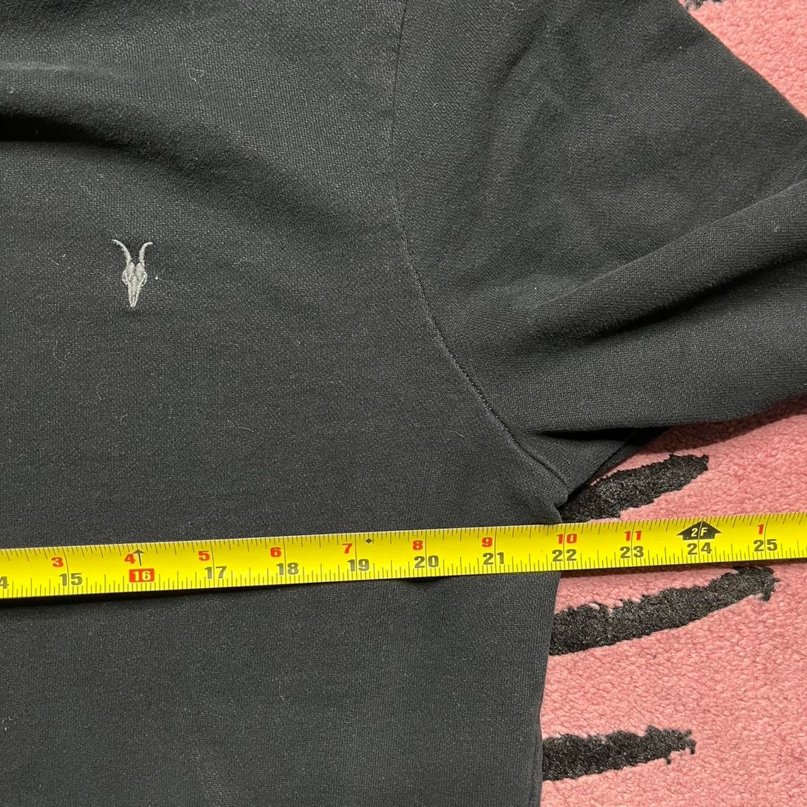 Allsaints Allsaints Embroidered Logo Pullover Hoodie Size Medium Black Size US M / EU 48-50 / 2 - 4 Thumbnail