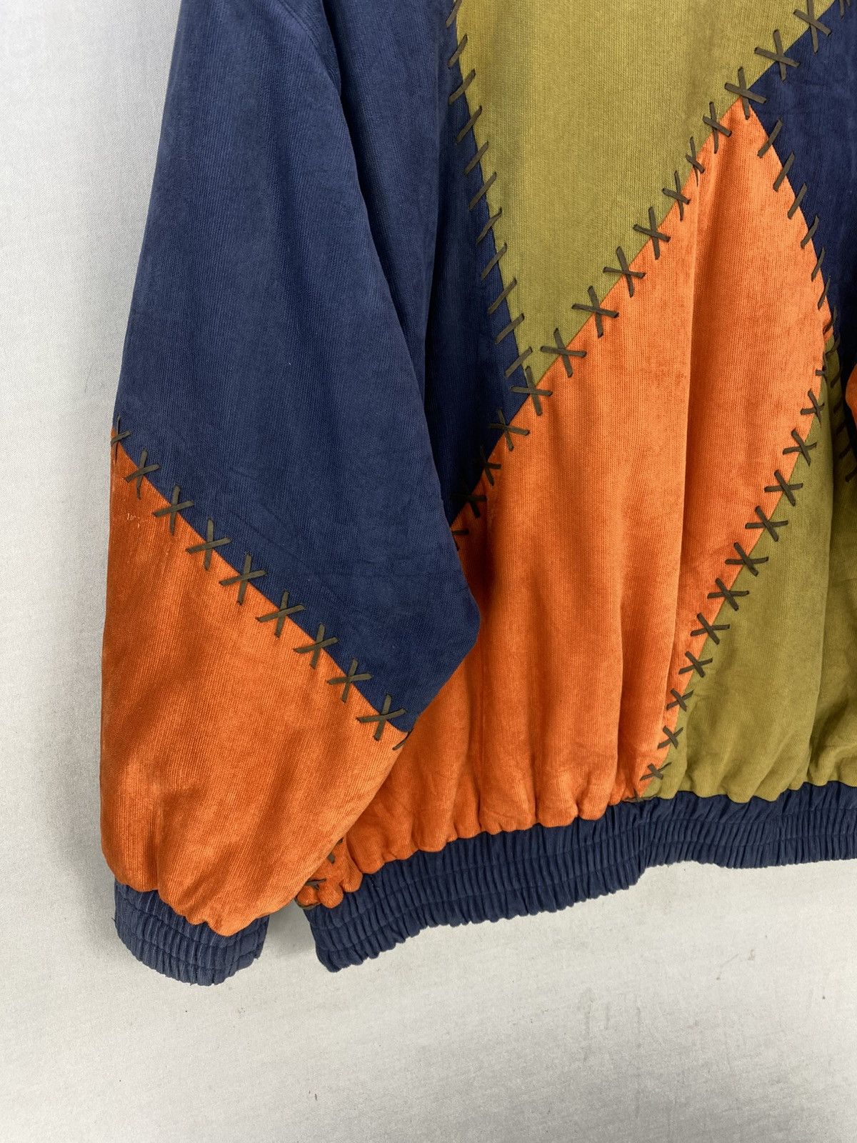 Japanese Brand Partner’s by Mode Vallie Patchwork Bomber Jacket Size US L / EU 52-54 / 3 - 6 Thumbnail