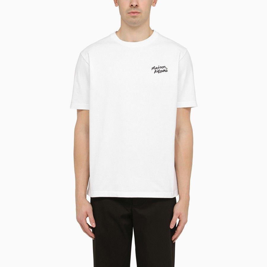 image of Maison Kitsune O1D2Blof0424 Logo T-Shirts In White, Men's (Size Small)