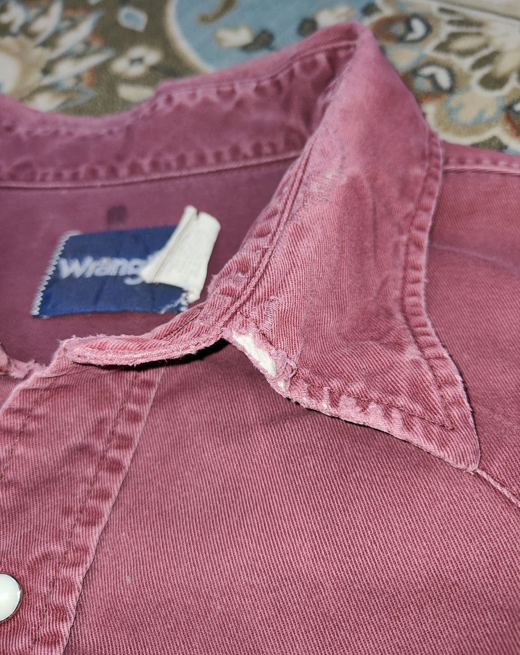 Vintage Vintage Wrangler Worn Shirt Size US XXL / EU 58 / 5 - 9 Thumbnail