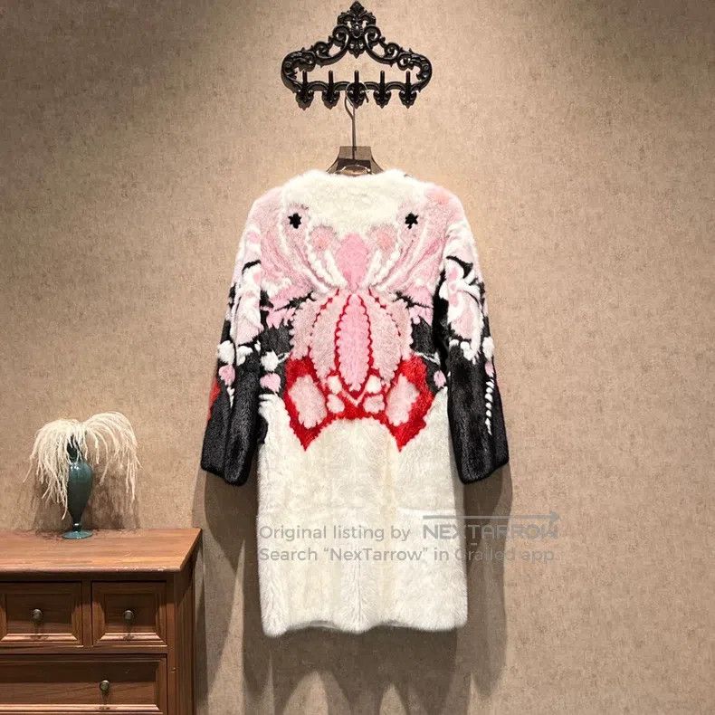 Valentino Valentino Colorful floral mink fur coat Size XS / US 0-2 / IT 36-38 - 2 Thumbnail