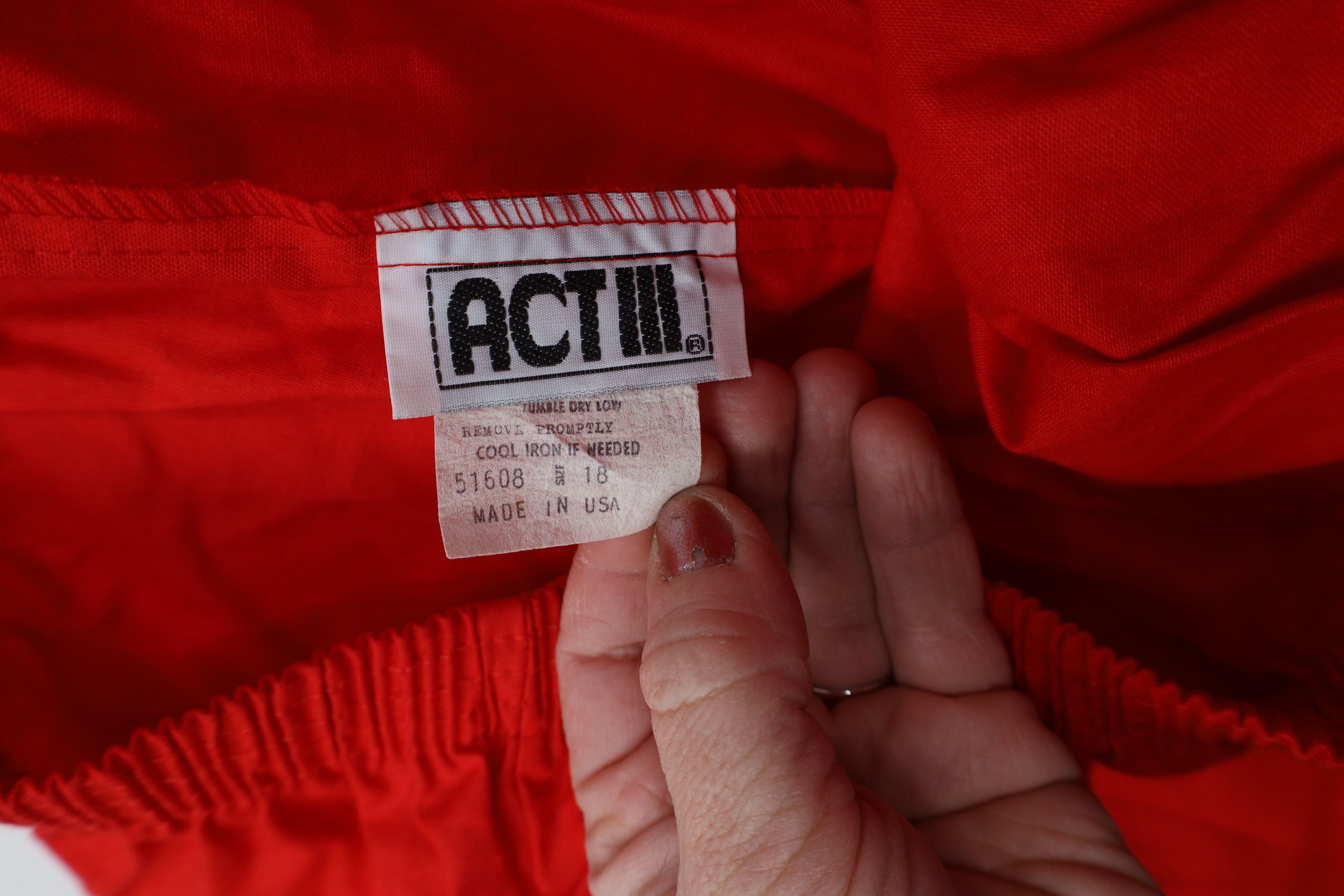 Vintage Vintage 70s Streetwear Straight Leg Pants Cotton Red USA Size 40" / US 18 - 6 Thumbnail