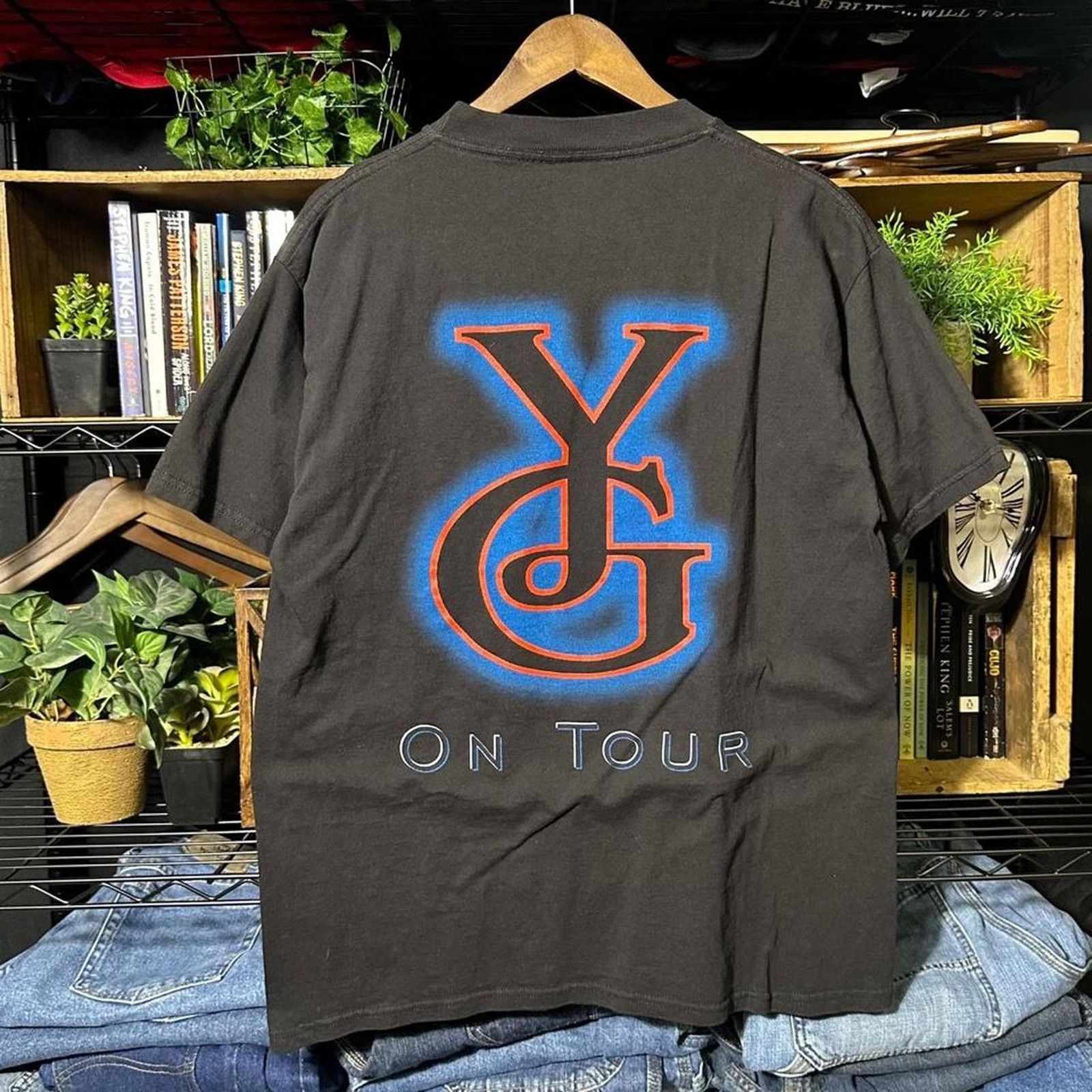 Tultex Vintage 2000s Yankee Grey Concert Shirt Country Music Tee Size US L / EU 52-54 / 3 - 2 Thumbnail