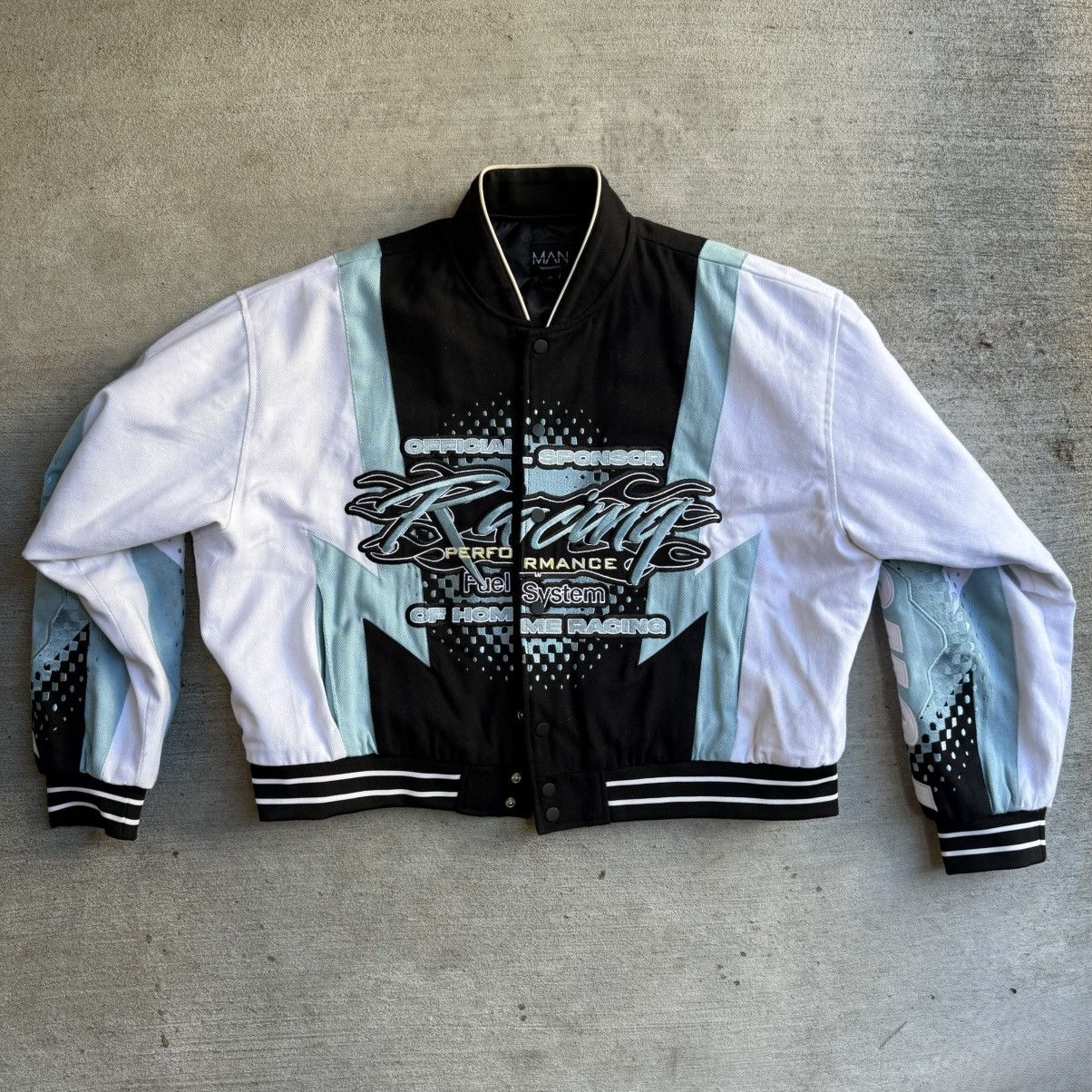 Boohoo Cropped racing jacket Size US XL / EU 56 / 4 - 1 Preview