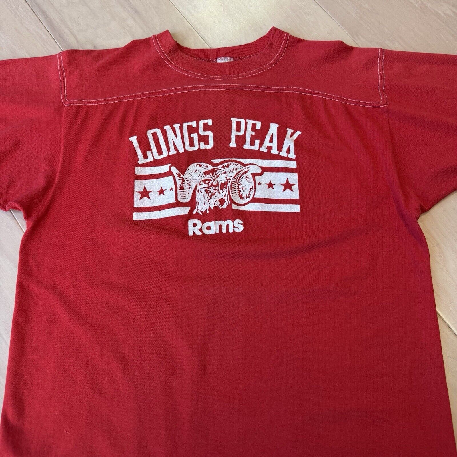 Vintage Vintage Longs Peak Rams Shirt XL Red 70s Made in USA Size US XL / EU 56 / 4 - 3 Thumbnail