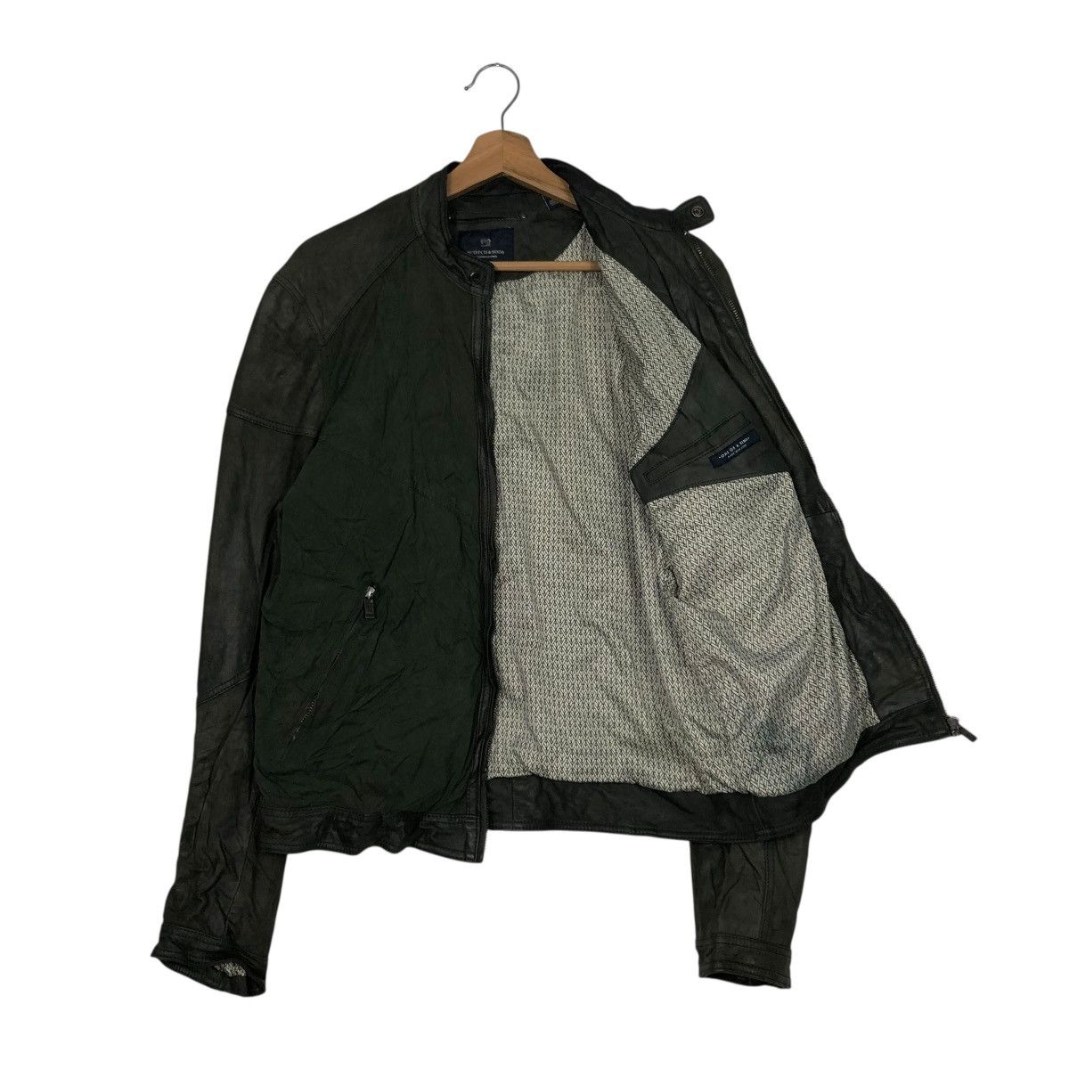 Scotch & Soda 🔥VINTAGE GENUINE LEATHER JACKET BIKER MADE WITH LOVE Size US M / EU 48-50 / 2 - 13 Thumbnail