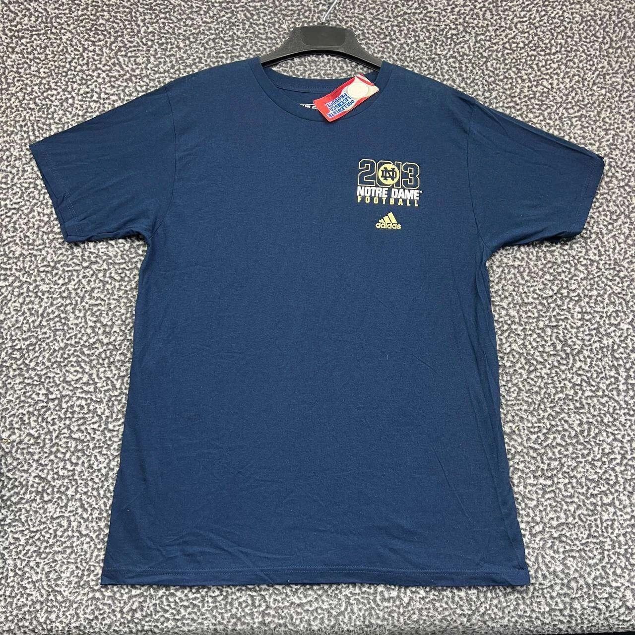 Adidas Notre Dame Fighting Irish Shirt Men Short Sleeve Cotton L Size US L / EU 52-54 / 3 - 1 Thumbnail