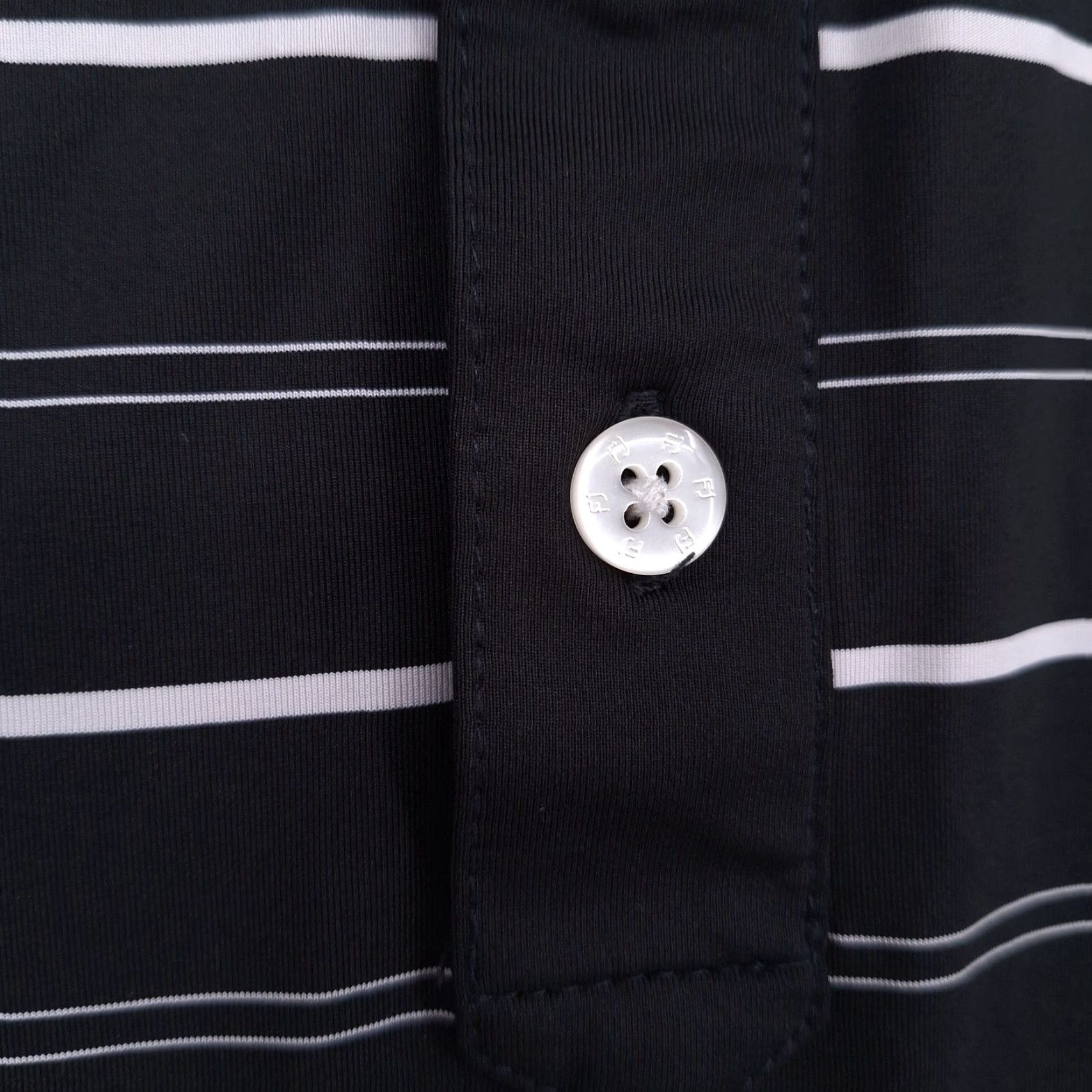 Footjoy Footjoy Polo Shirt Mens XL Black Striped Short Sleeve Athletic Fit Golf Size US XL / EU 56 / 4 - 5 Thumbnail