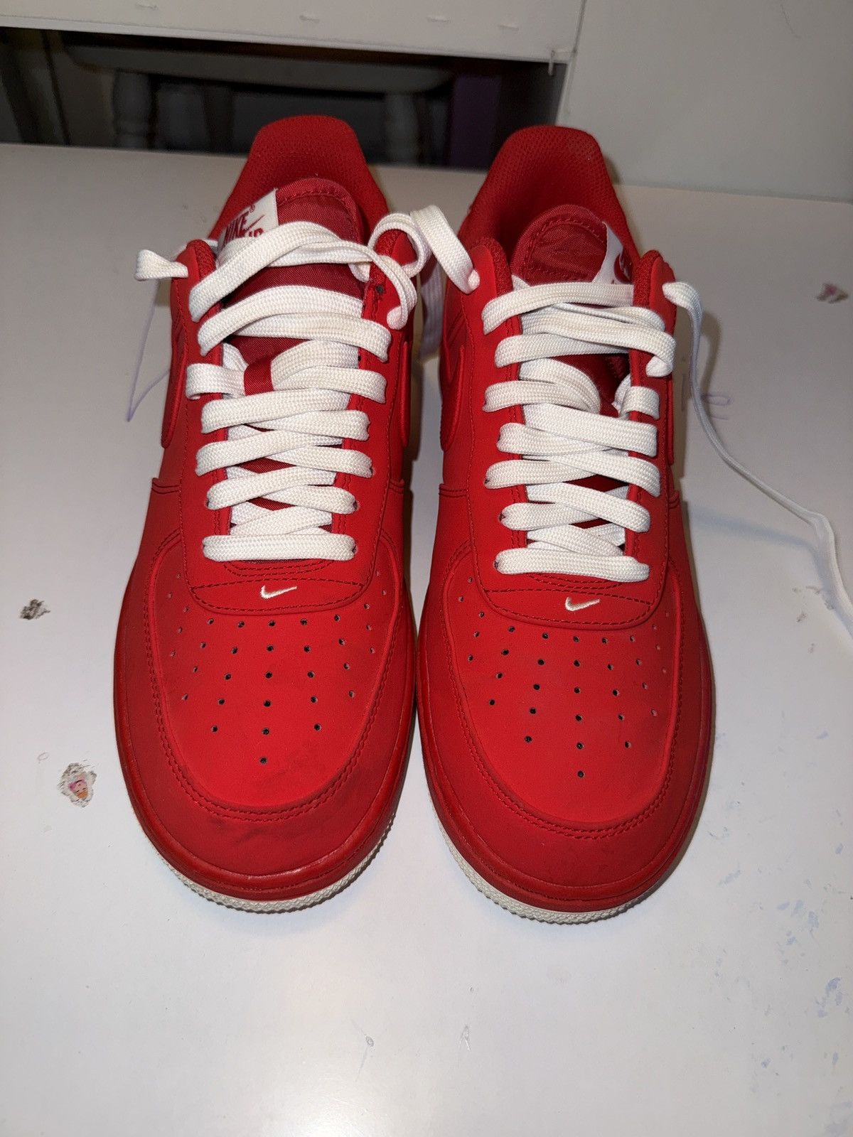 Nike Air Force 1 - red/white Size US 9 / EU 42 - 3 Thumbnail