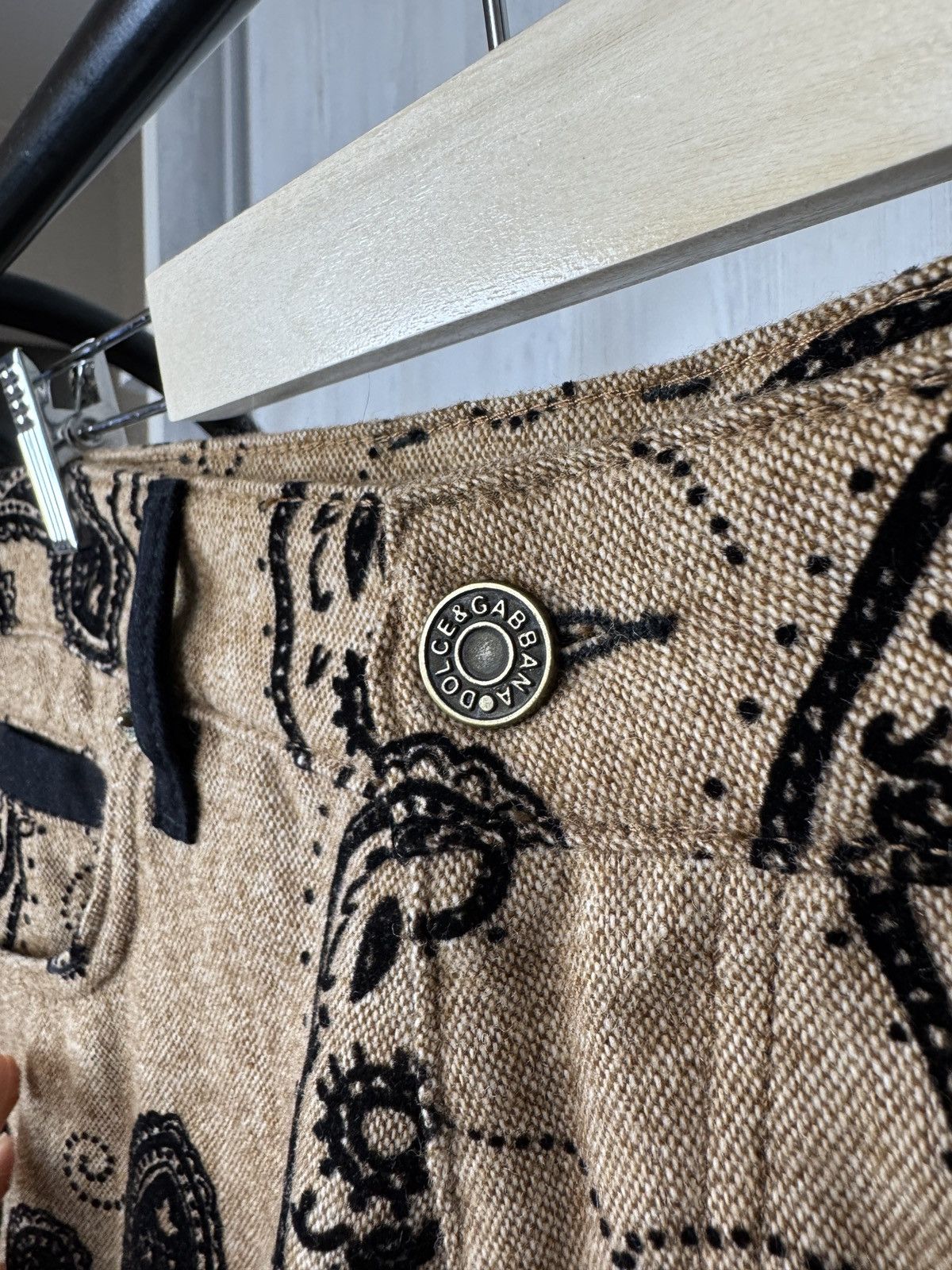 Dolce & Gabbana Dolce & Gabbana luxury paisley monogram pattern pants Size 30" / US 8 / IT 44 - 6 Thumbnail