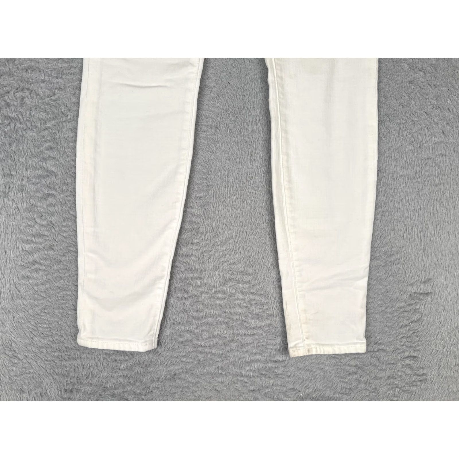 Madewell Madewell Jeans Womens 26x28 White 9 Inch High Rise Skinny Stretch Denim Pants Size 26" / US 2 / IT 38 - 2 Thumbnail