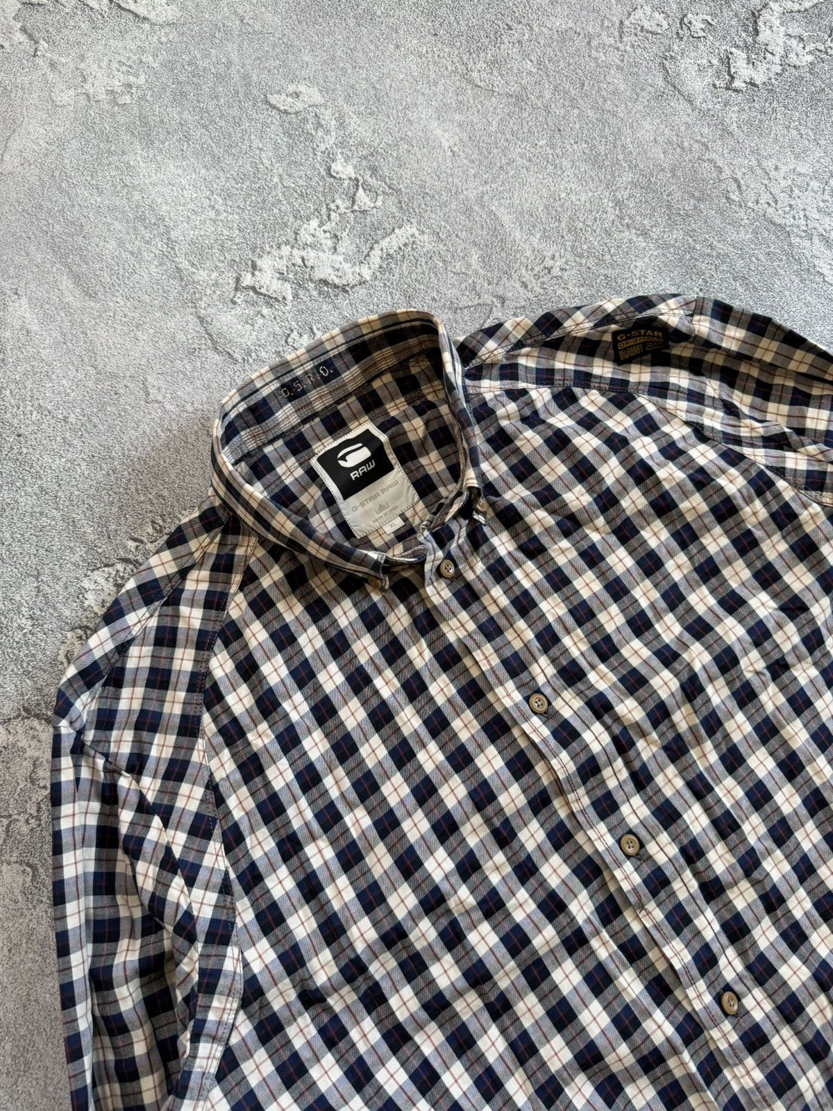 Flannel × G-Star G star raw XL Nevada force shirt L/S flannel button up vntg Size US XL / EU 56 / 4 - 2 Thumbnail