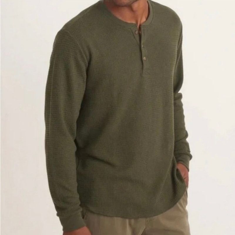 Marine Layer NWT Marine Layer Sz S Supima Cotton Long Sleeve Henley Shirt Size US S / EU 44-46 / 1 - 1 Thumbnail