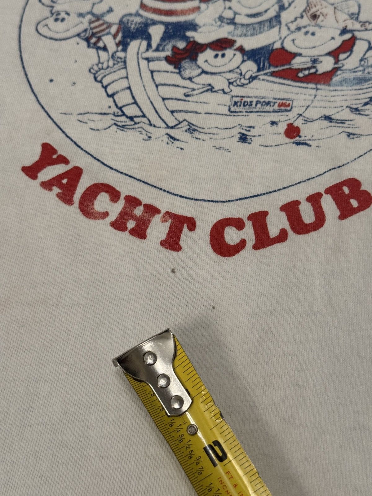 Fruit Of The Loom Vintage 90s Kids Port Yacht Club Juinor Sailing T Shirt Size US L / EU 52-54 / 3 - 12 Thumbnail