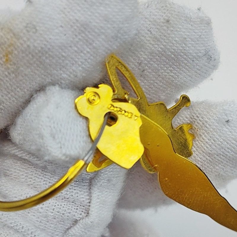 Disney Disney Signed Gold Tone Tinkerbell Dangle Earrings Size ONE SIZE - 10 Thumbnail