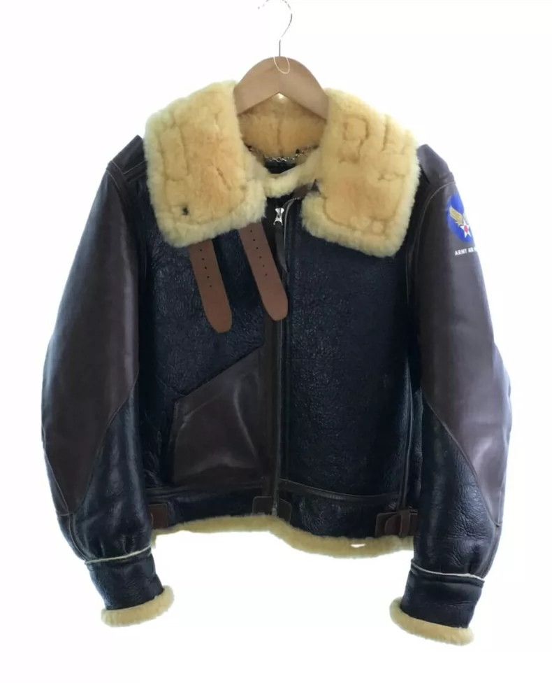 The Real McCoys Size34 Fur Lined Flight Jacket Size 34