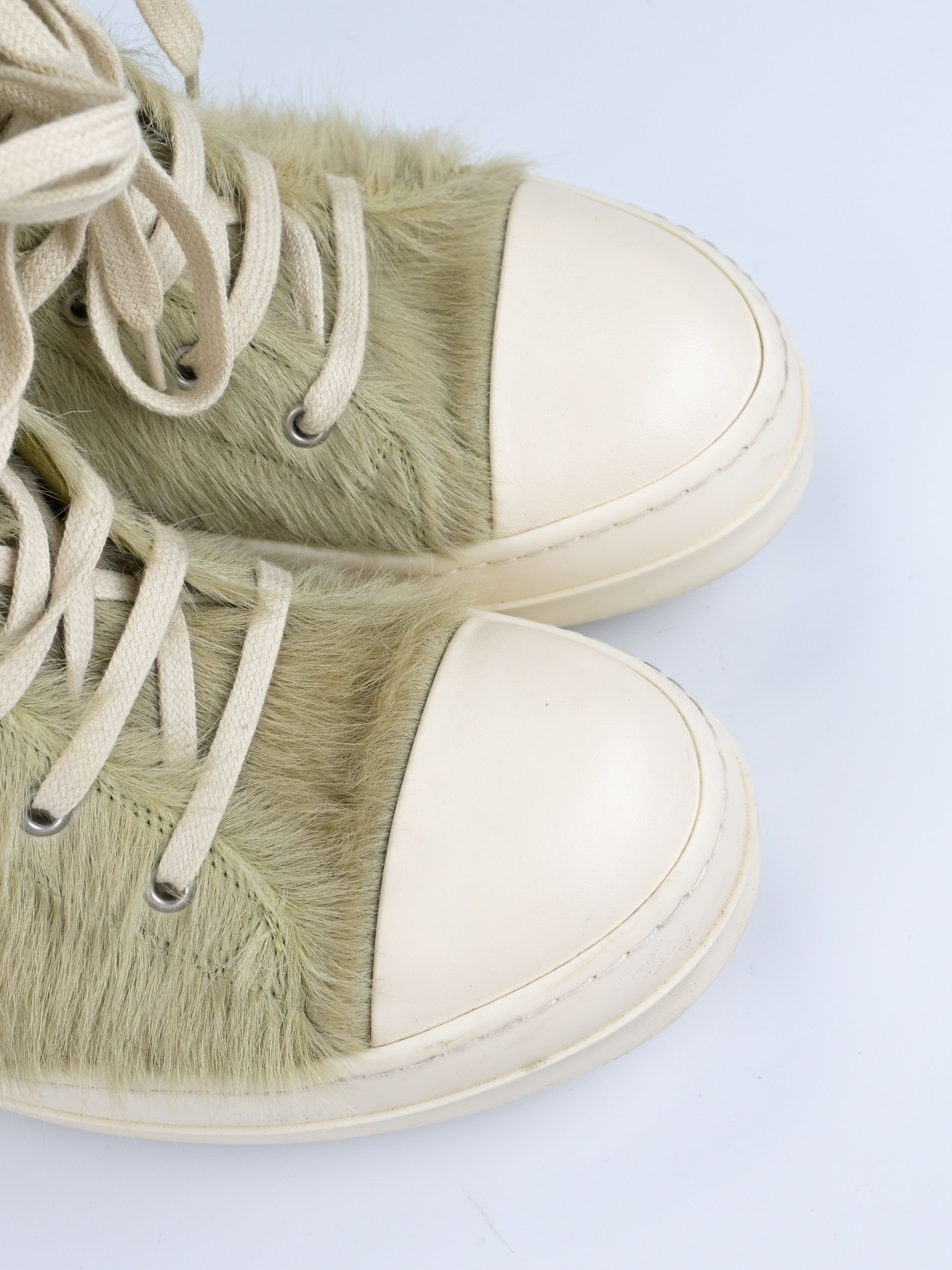 Rick Owens Acid Green Pony Hair Ramones Size US 9 / EU 42 - 11 Thumbnail