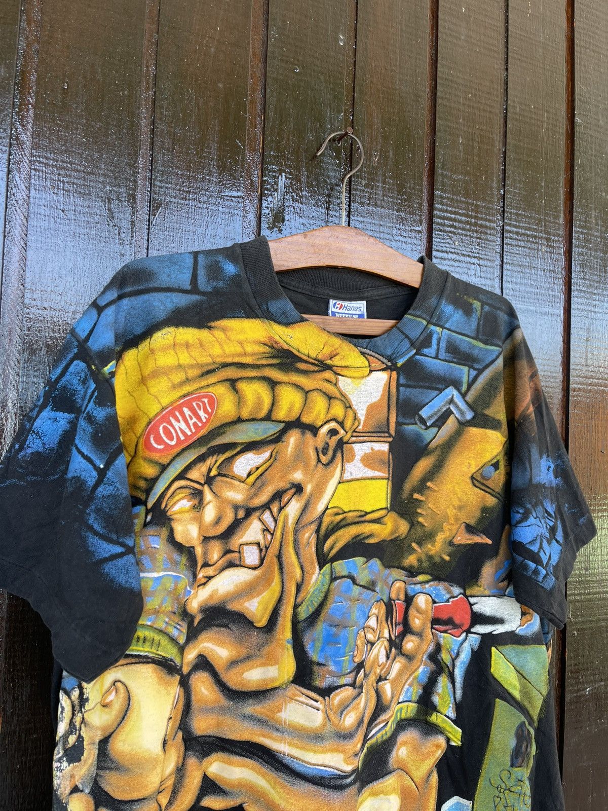 Vintage Vintage 90s CONART Kray One Graffitti AOP Bootleg Size US M / EU 48-50 / 2 - 3 Thumbnail