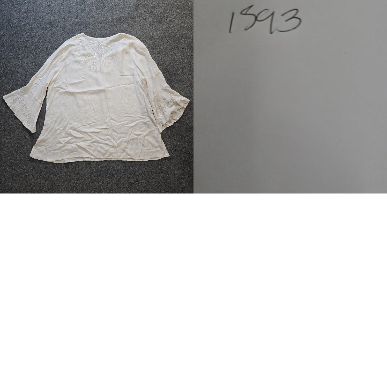 Vintage Parsley and Sage Top Women 2X White Embroidered 3/4 Flare Sleeve Blouse Vintage No N/A Size XXL / US 16-18 / IT 52-54 - 8 Thumbnail
