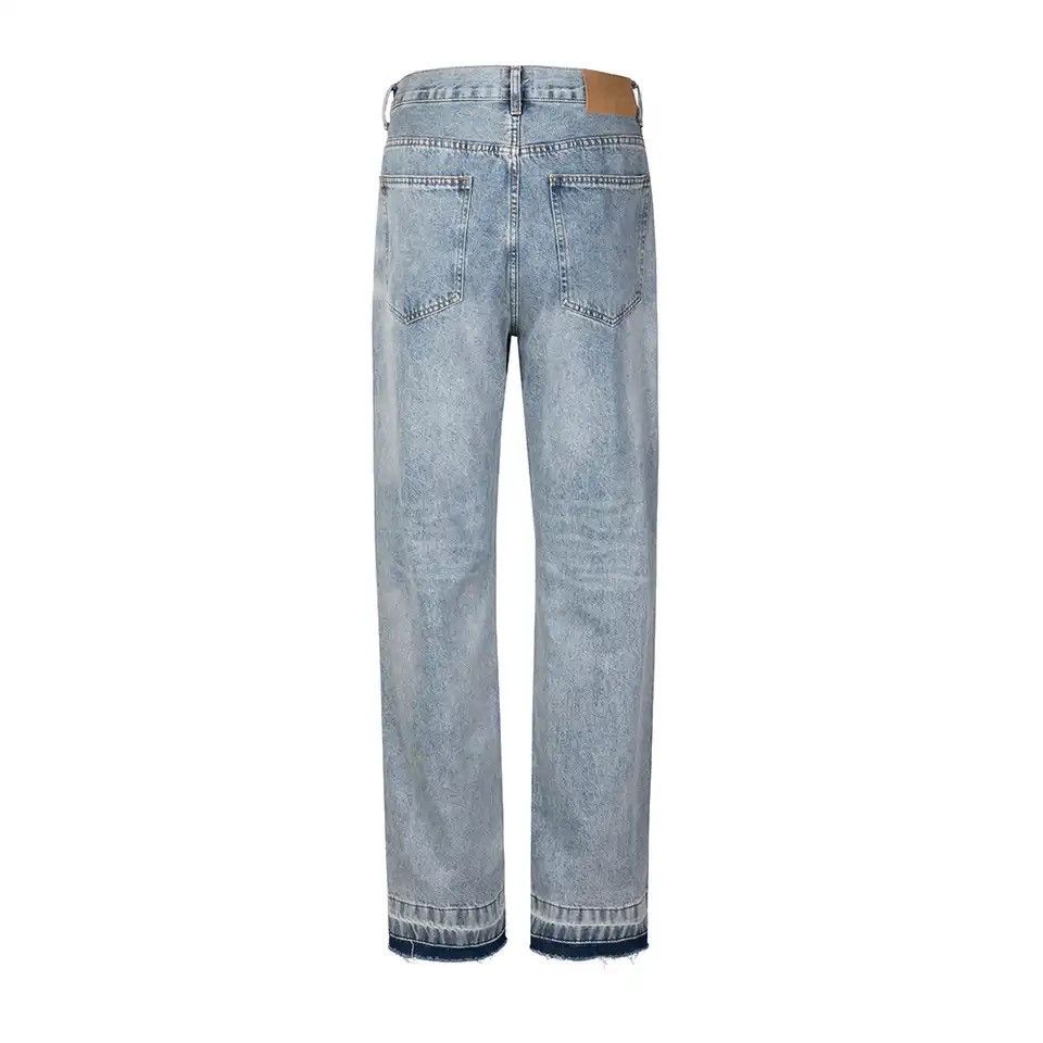 Vintage High Street Hole Cut Ripped Washed Blue Baggy Jeans Pants Size US 30 / EU 46 - 6 Thumbnail