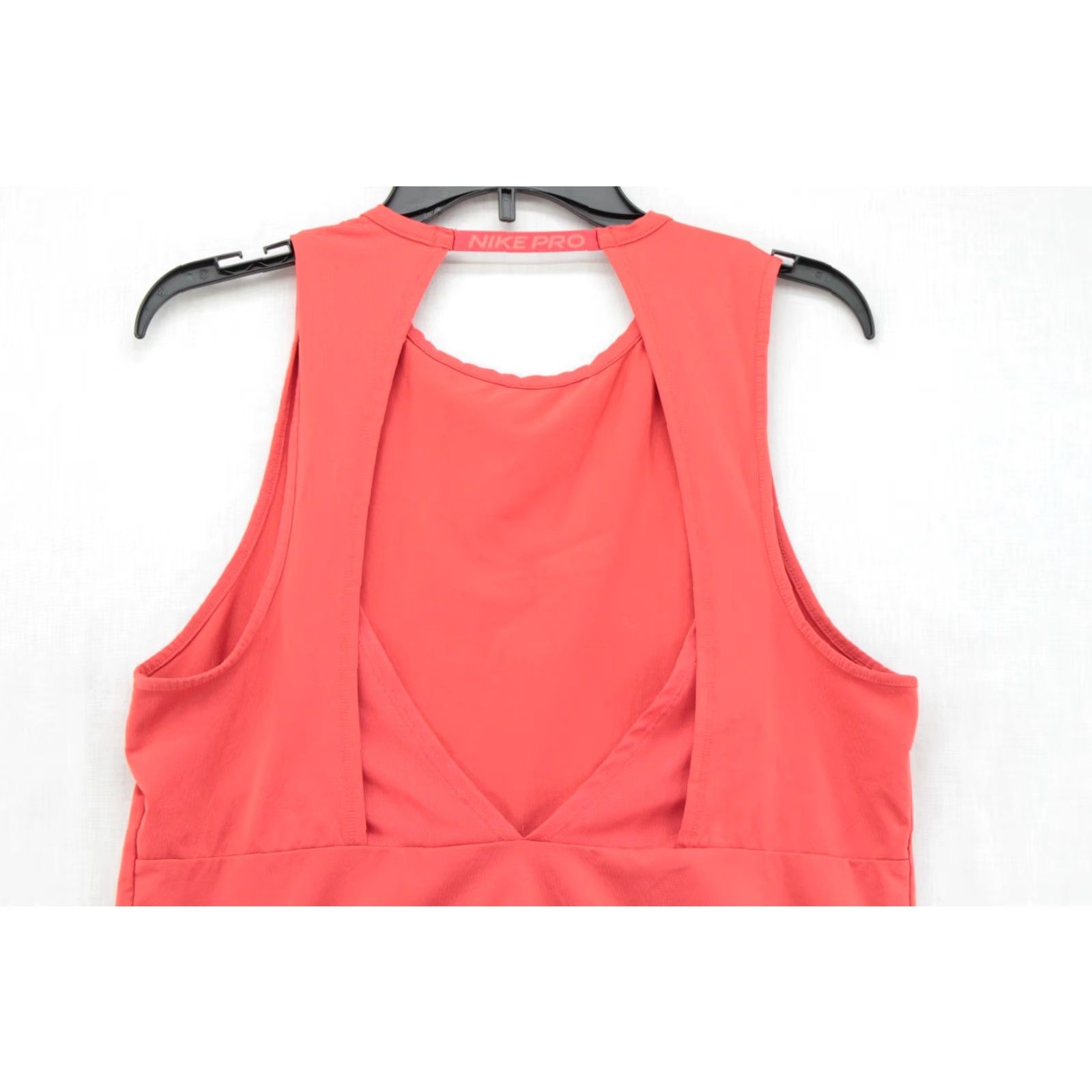Nike Nike Pro Essential Swoosh Tank Top Women Medium Orange Open Back Athleisure Sleeveless Racerback Shirt Size M / US 6-8 / IT 42-44 - 6 Thumbnail