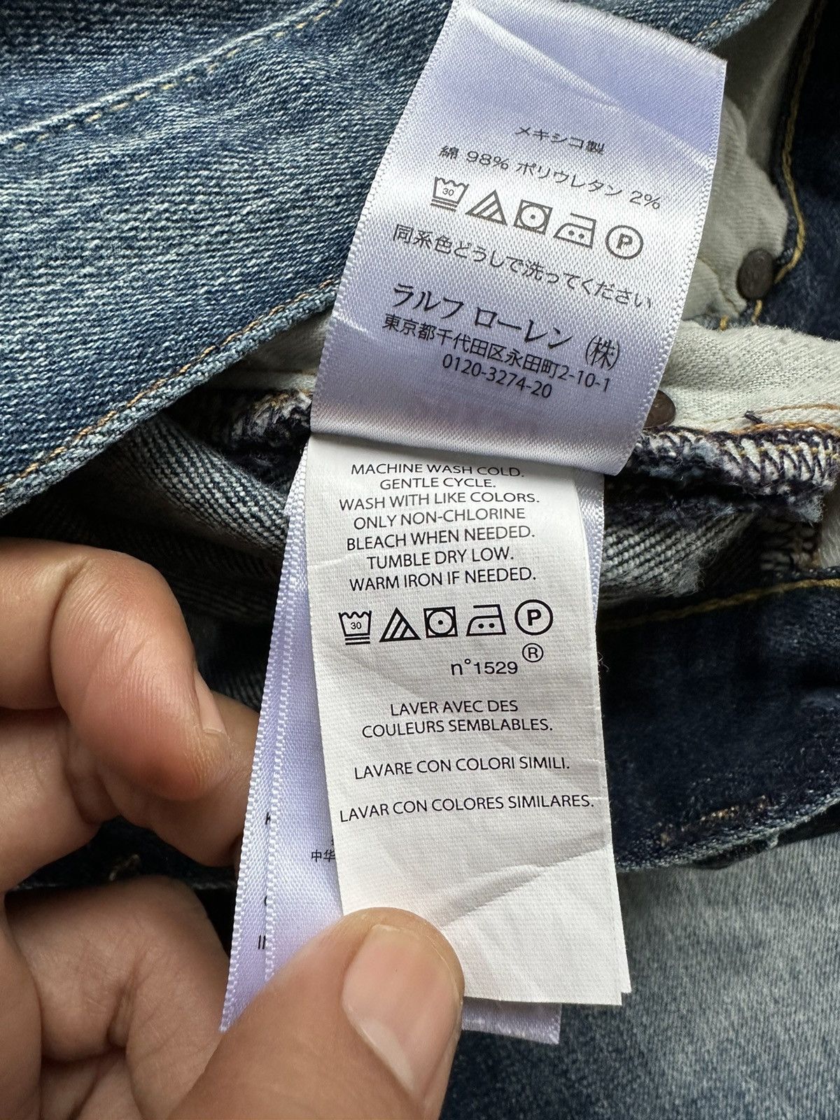 Polo Ralph Lauren Vintage Polo Ralph Lauren Slim Fit Denim 28x30 D415 Size US 28 / EU 44 - 18 Thumbnail
