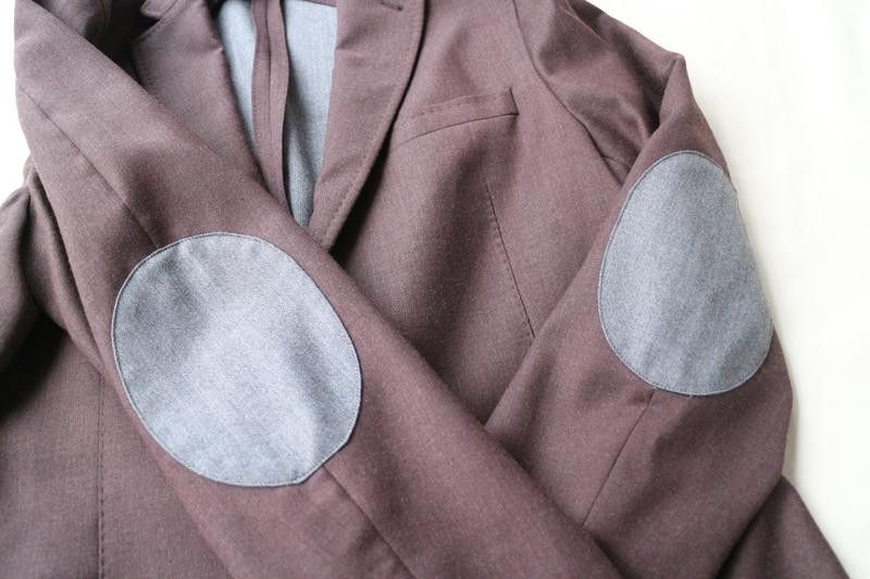 Paoloni Paoloni Burgundy Blazer w/ Elbow Patches Size 52 Size 52S - 2 Thumbnail