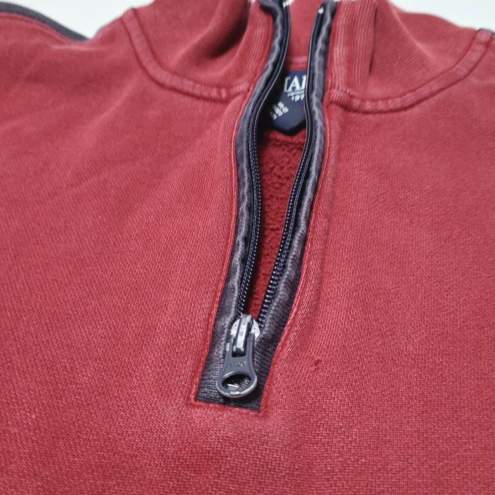 Ralph Lauren VINTAGE Ralph Lauren Chaps 1/4 Zip Fleece Sweater Men XL Red Long Sleeve Pullover Size US XL / EU 56 / 4 - 3 Thumbnail