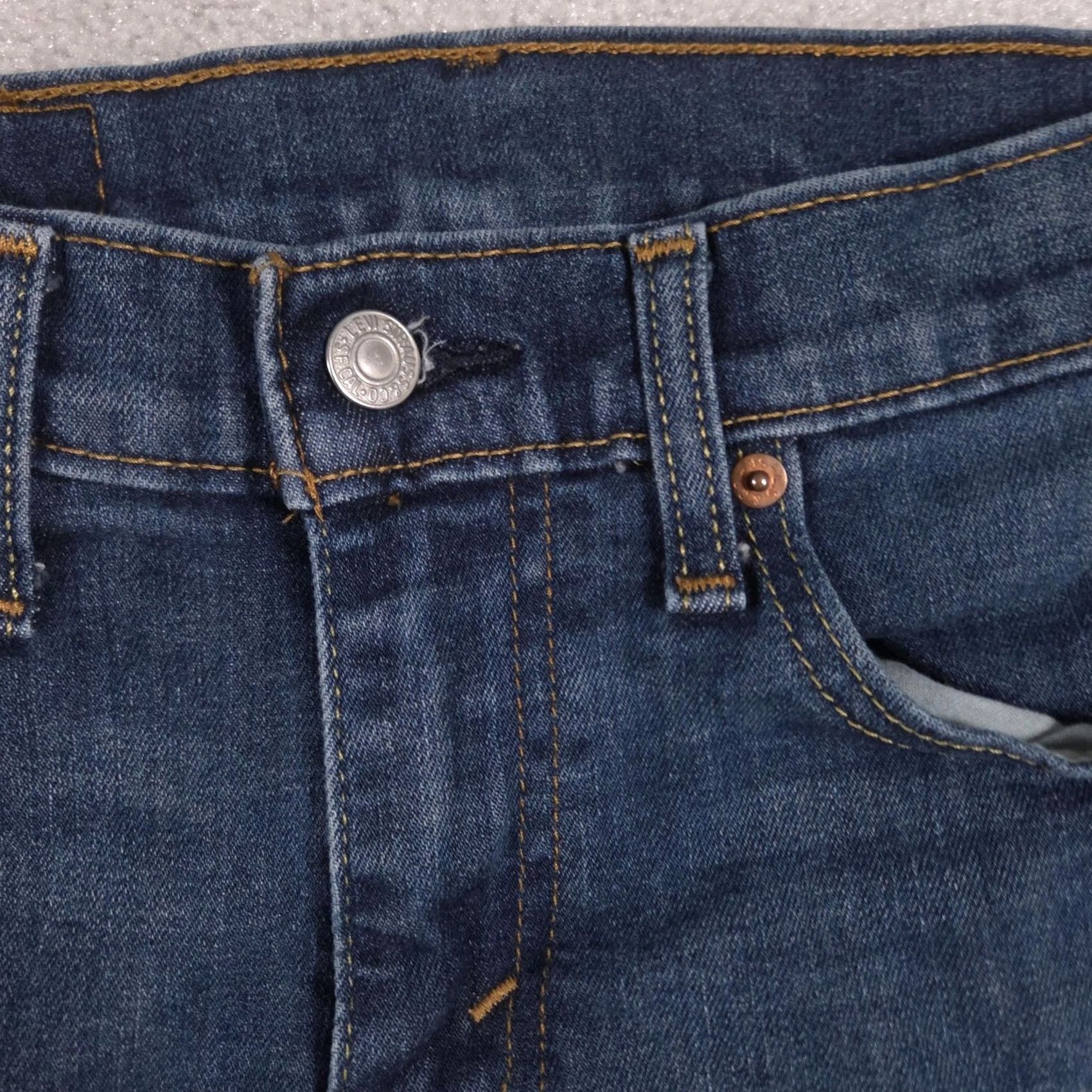 Levi's VINTAGE Levis 512 Jeans Mens 28x28.5 Blue Slim Taper Stretch Denim Medium Wash Pants Size US 28 / EU 44 - 5 Thumbnail