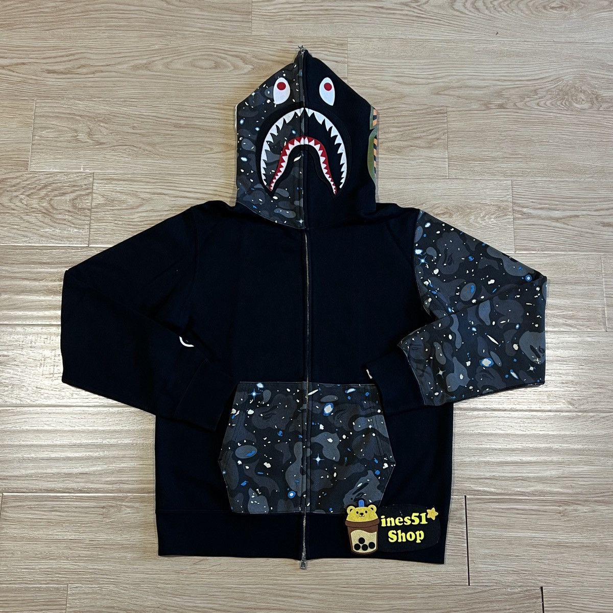 Bape Bape Space Camo Shark Zip Up Hoodie Grailed